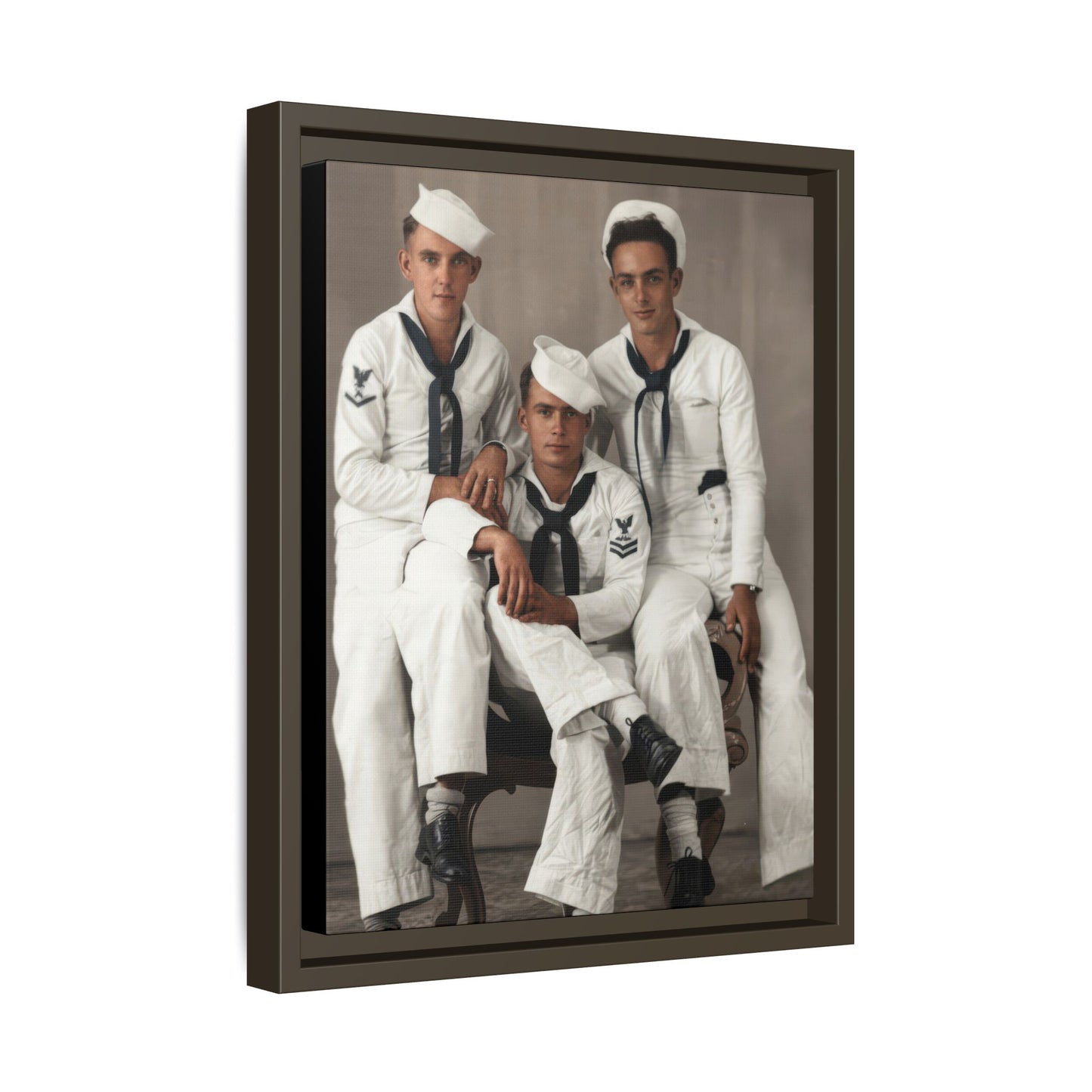 hommes 008 | Framed Vintage Photo - Matte Canvas