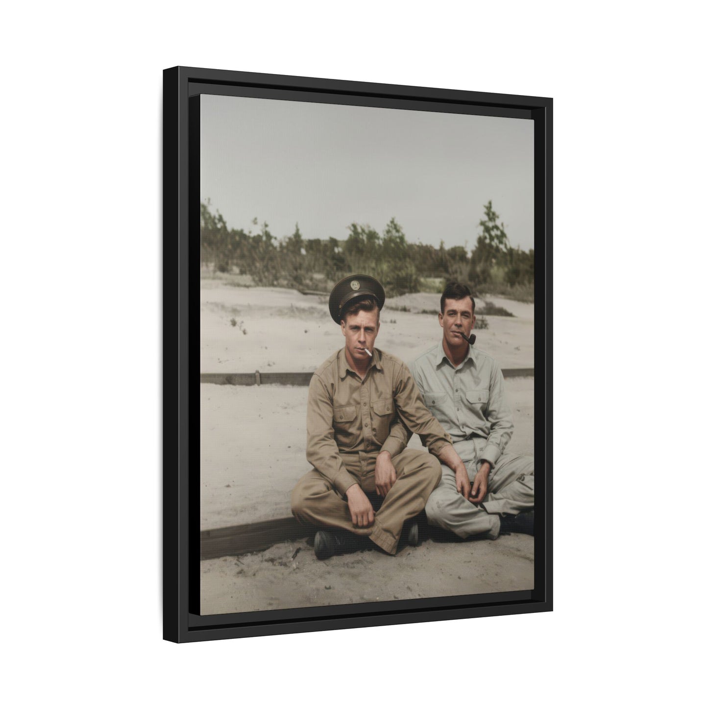 paire 091 | Framed Vintage Photo - Matte Canvas