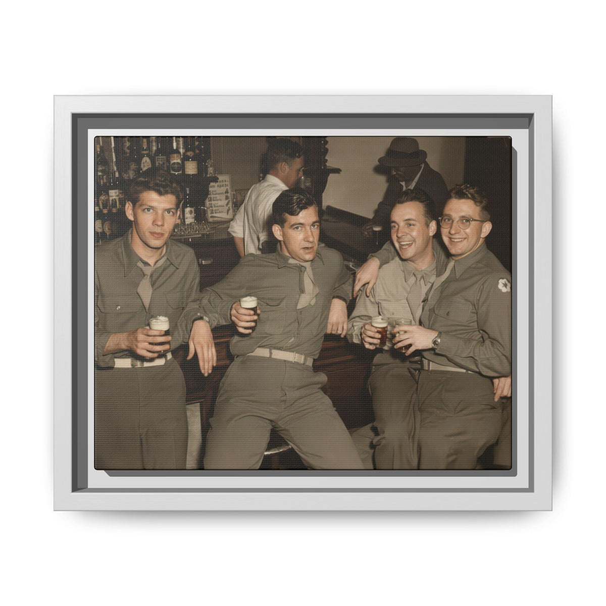 hommes 030 | Framed Vintage Photo - Matte Canvas