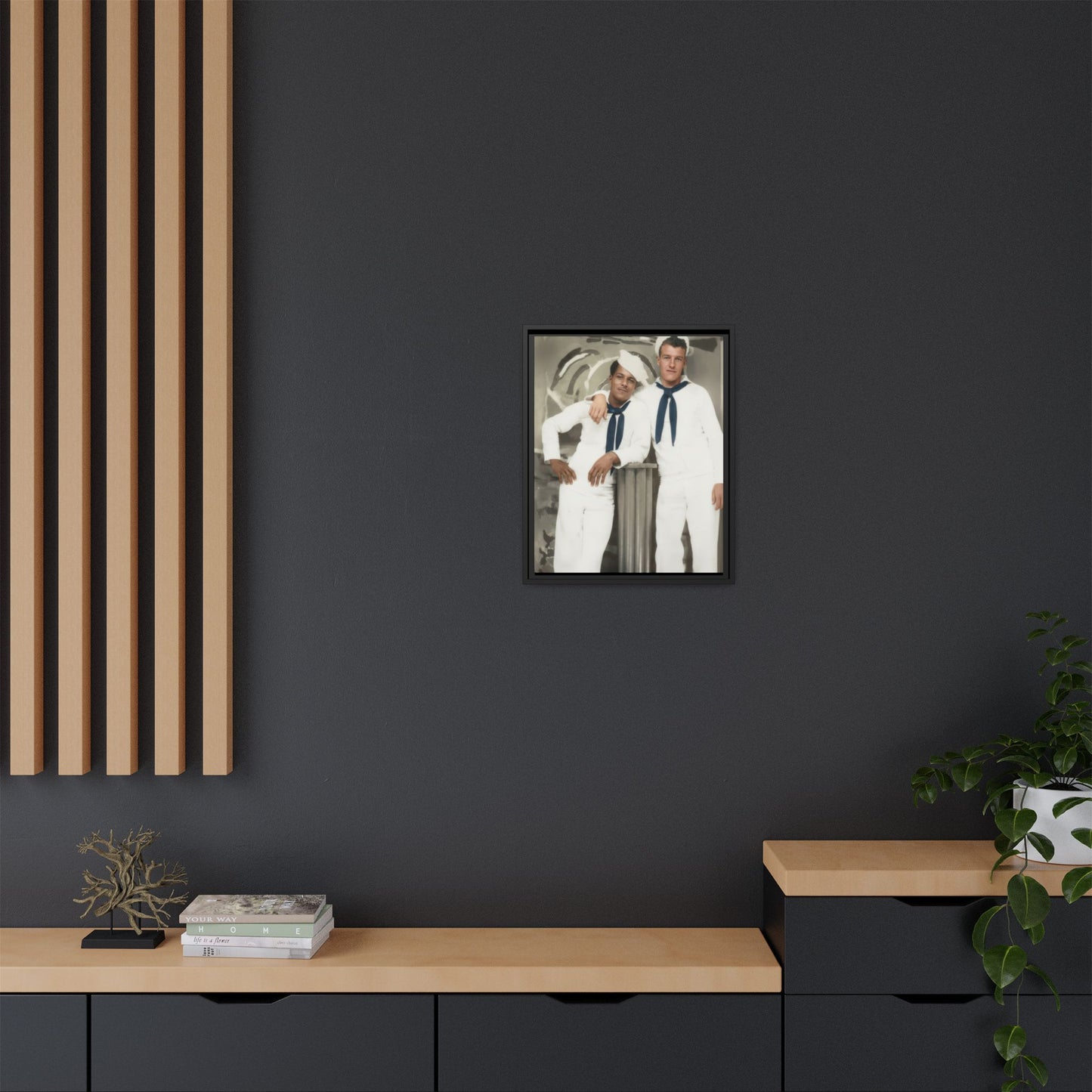paire 075 | Framed Vintage Photo - Matte Canvas