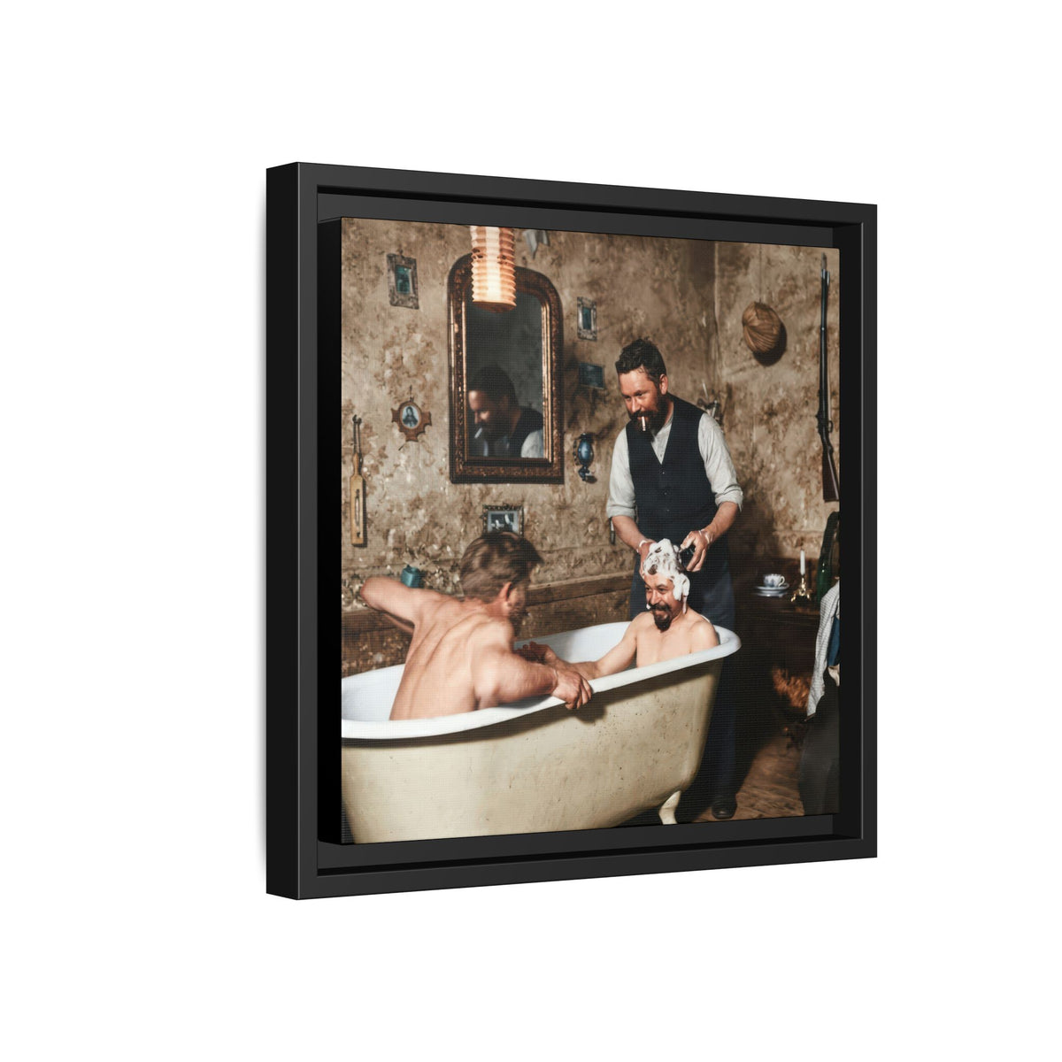 hommes 031 | Framed Vintage Photo - Matte Canvas2