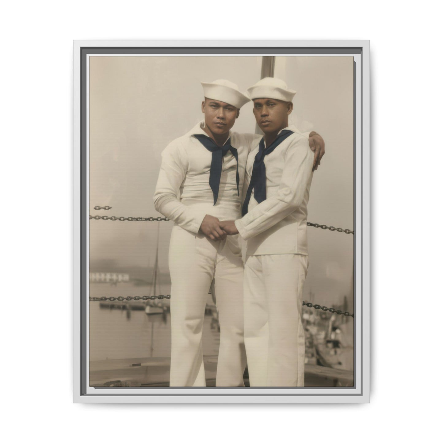 paire 089 | Framed Vintage Photo - Matte Canvas