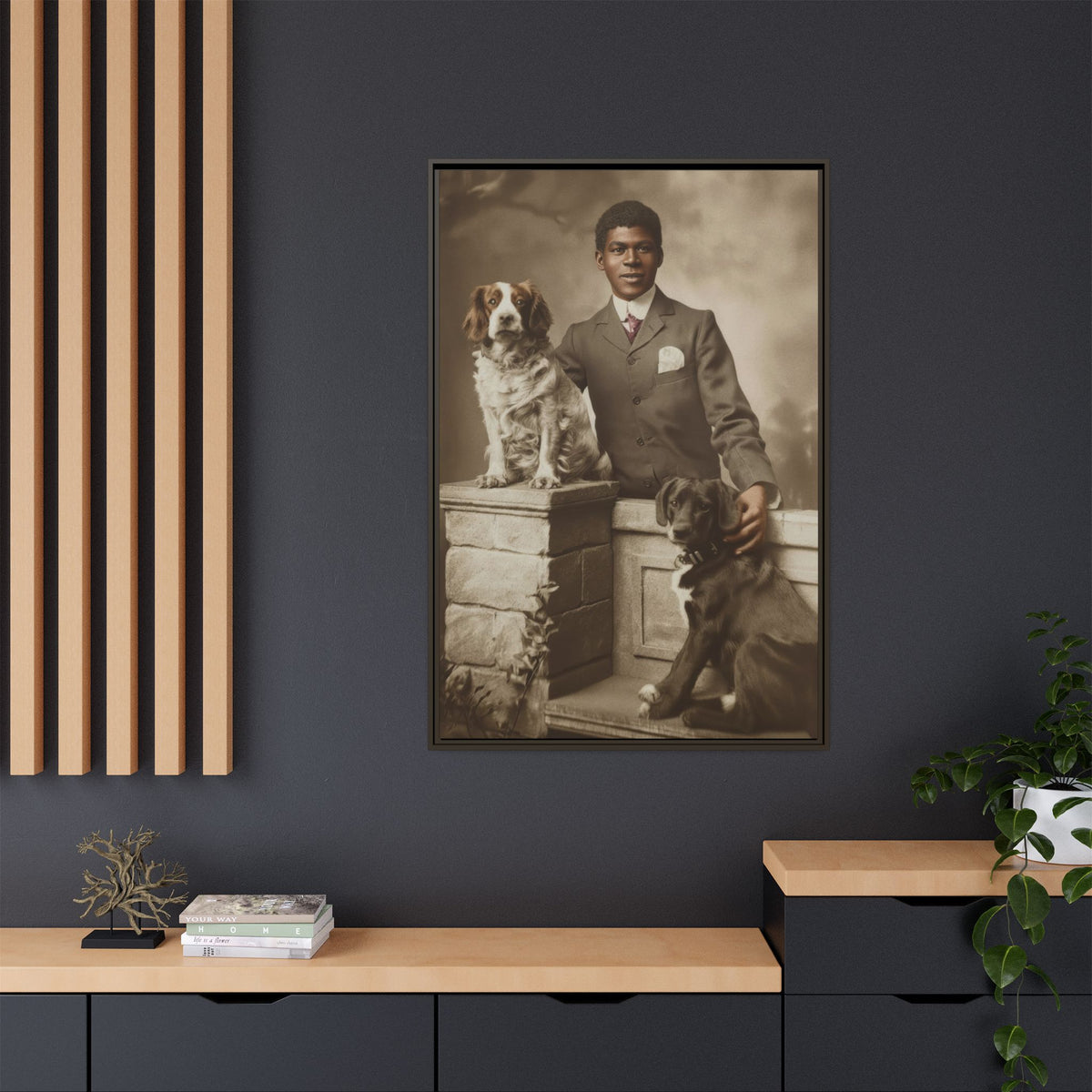 celibataire 009 | Framed Vintage Photo - Matte Canvas
