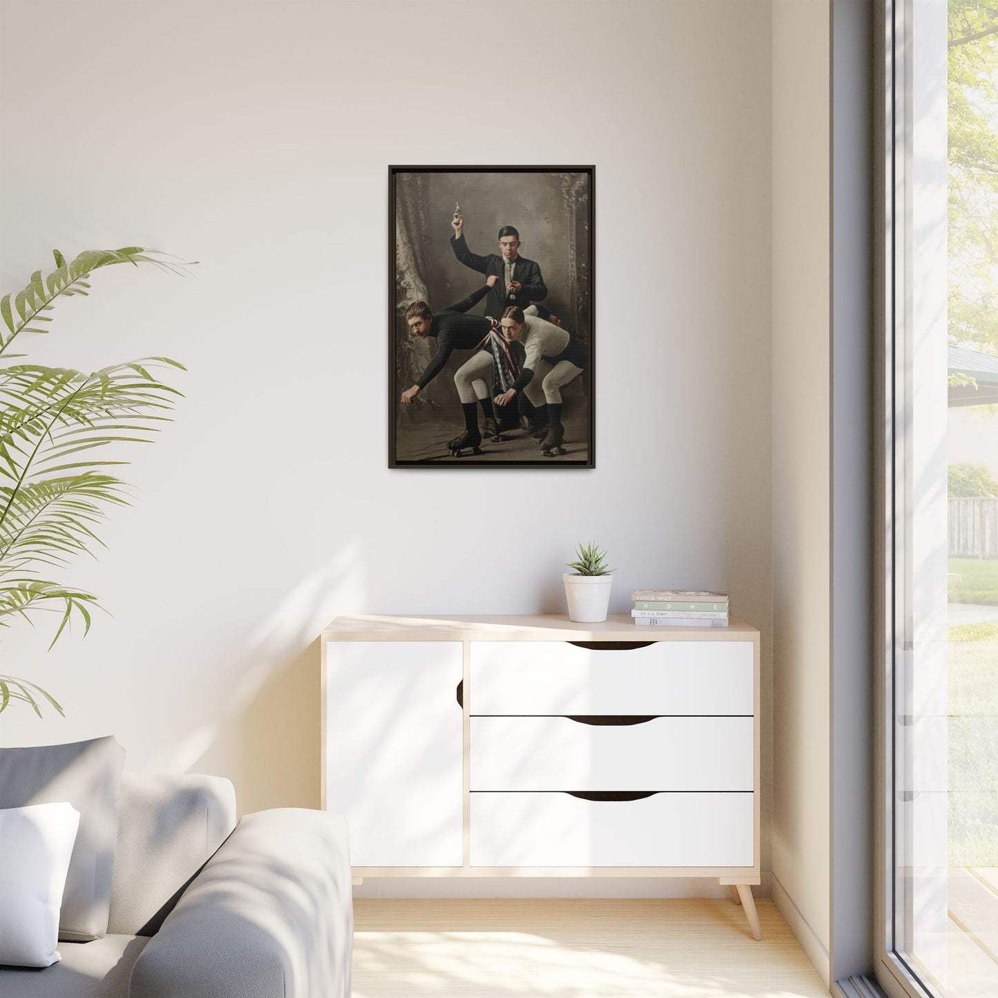 athlétisme 020 | Framed Vintage Photo - Matte Canvas