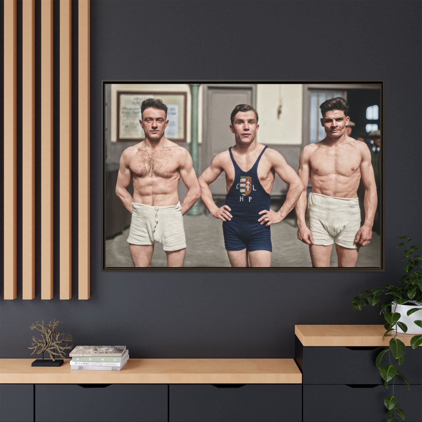 athlétisme 043 | Framed Vintage Photo - Matte Canvas