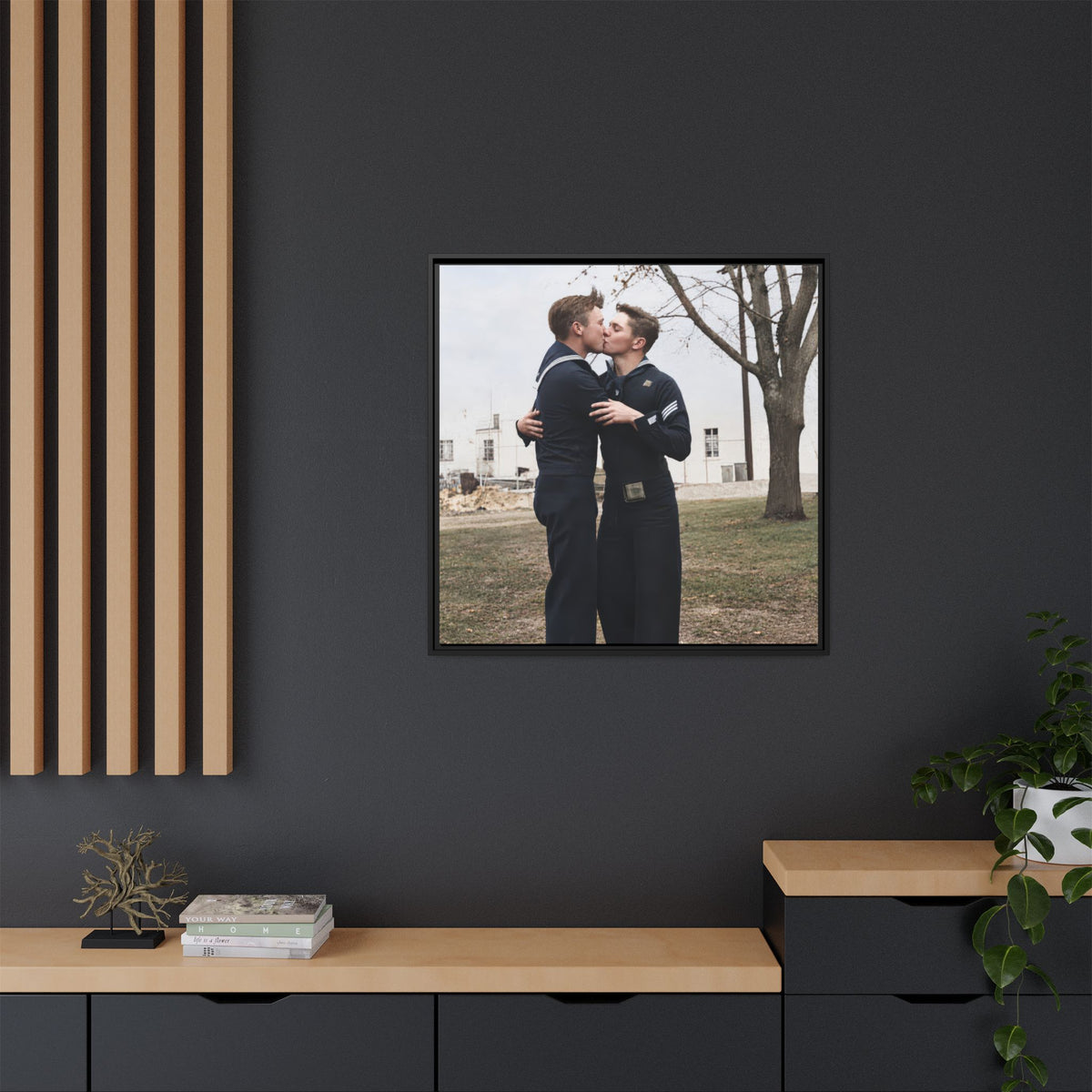 paire 034 | Framed Vintage Photo - Matte Canvas