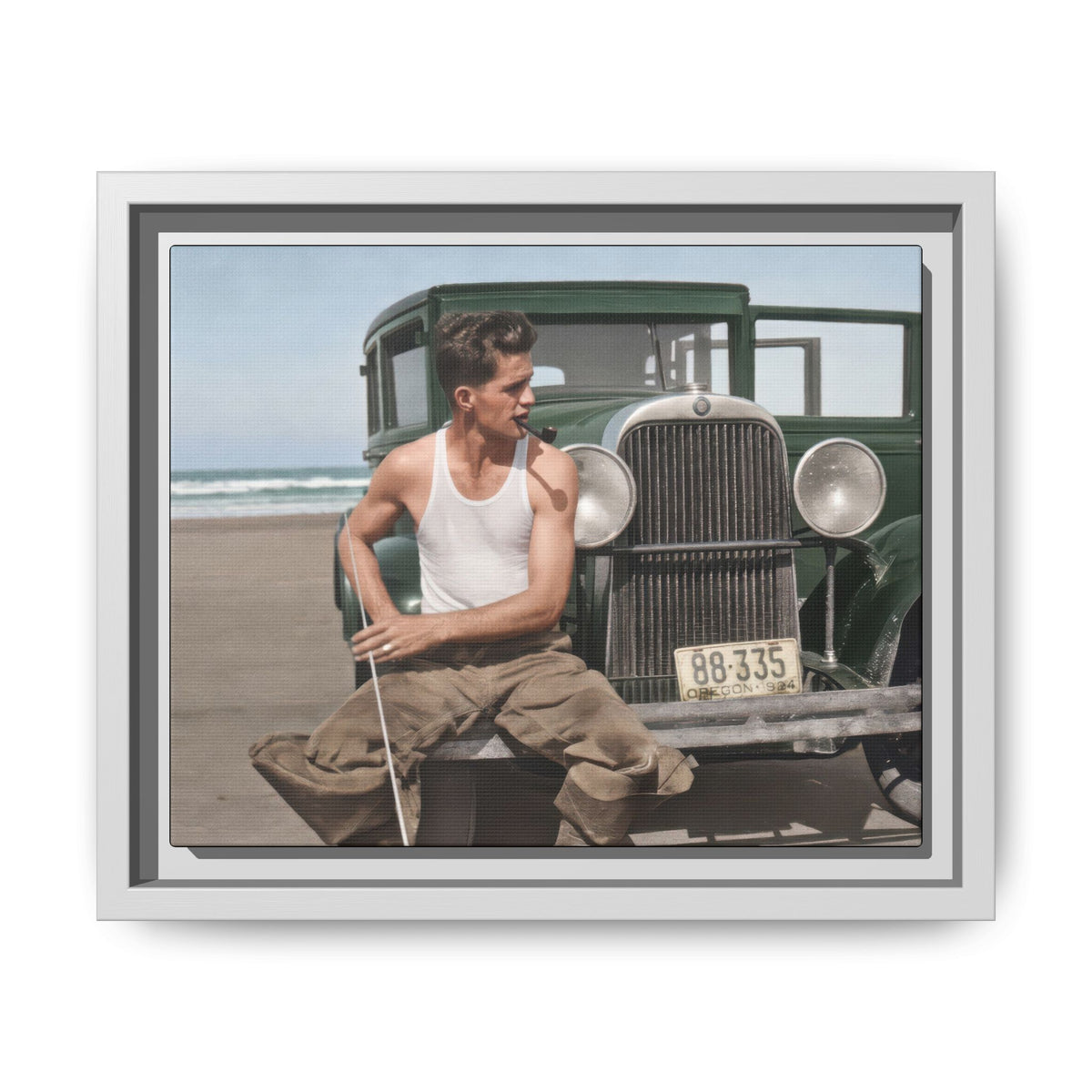 celibataire 008 | Framed Vintage Photo - Matte Canvas