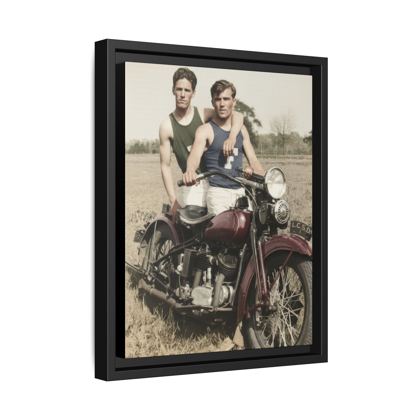 paire 055 | Framed Vintage Photo - Matte Canvas