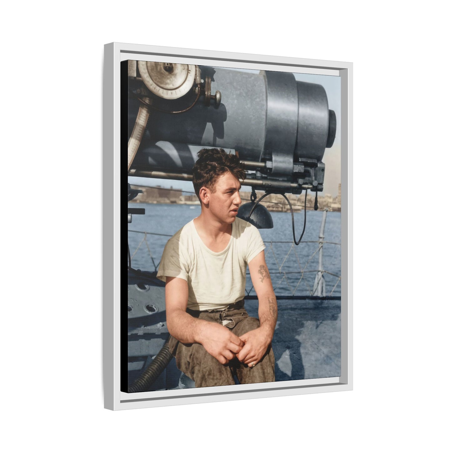 celibataire 026 | Framed Vintage Photo - Matte Canvas