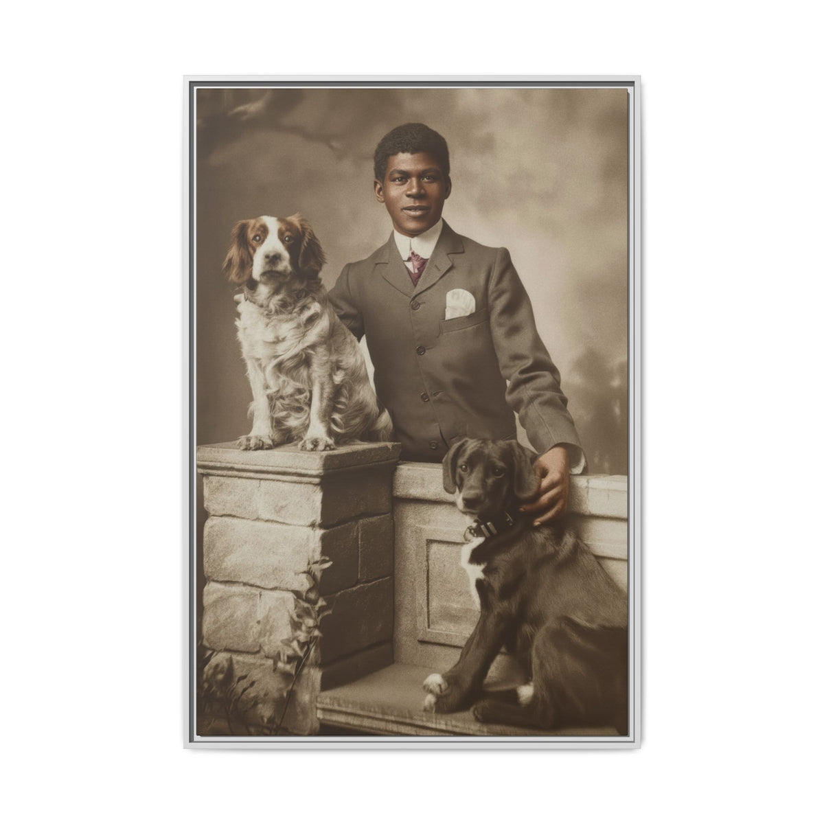 celibataire 009 | Framed Vintage Photo - Matte Canvas
