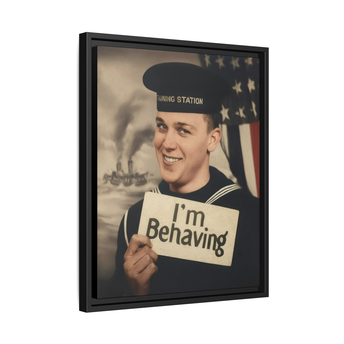 celibataire 002 | Framed Vintage Photo - Matte Canvas