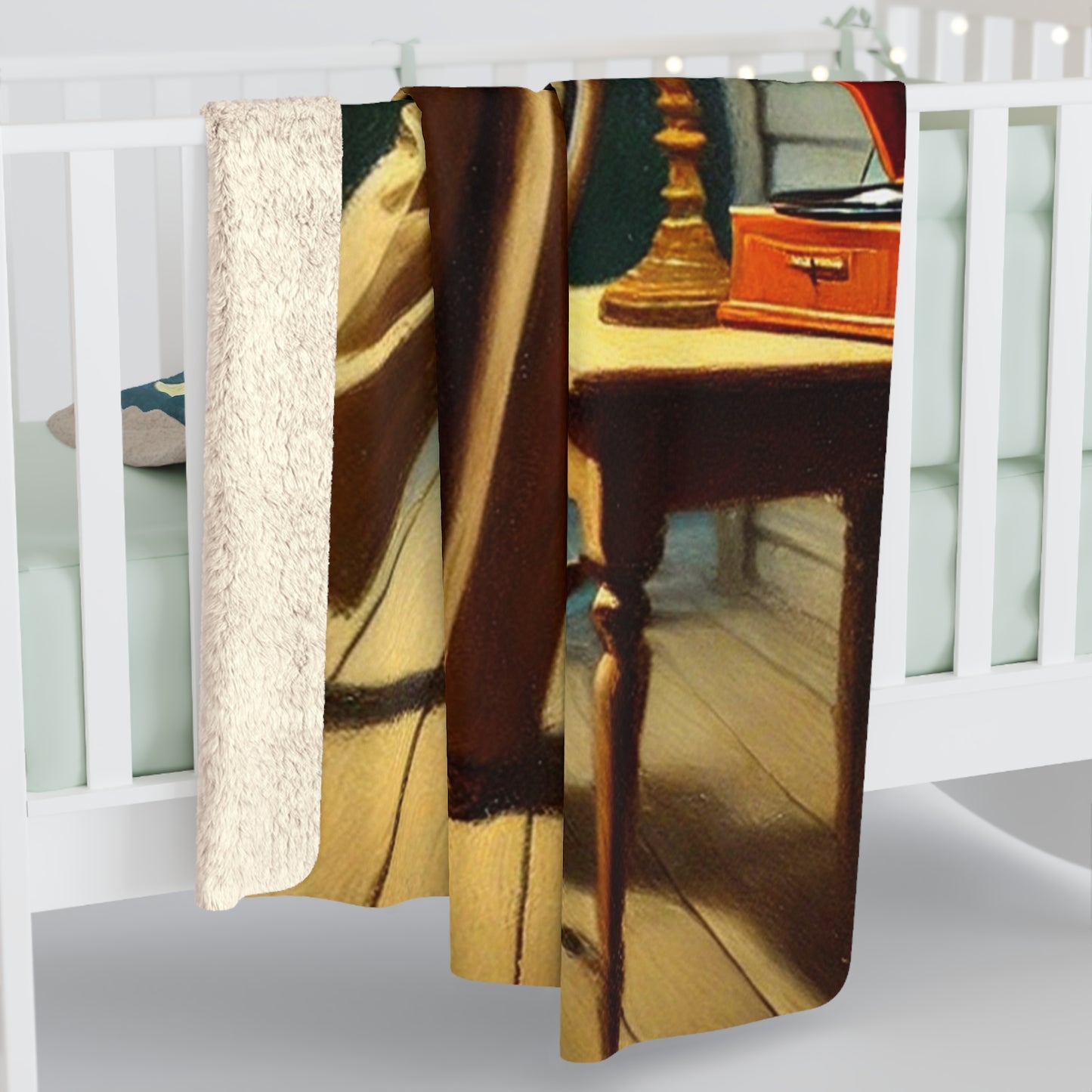 Heirloom Sherpa Blanket – Missing Grant 040 Figure Premium fleece throw · 50x60, 60x80