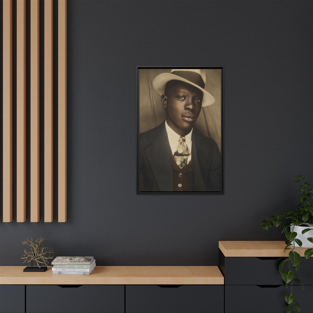 celibataire 019 | Framed Vintage Photo - Matte Canvas