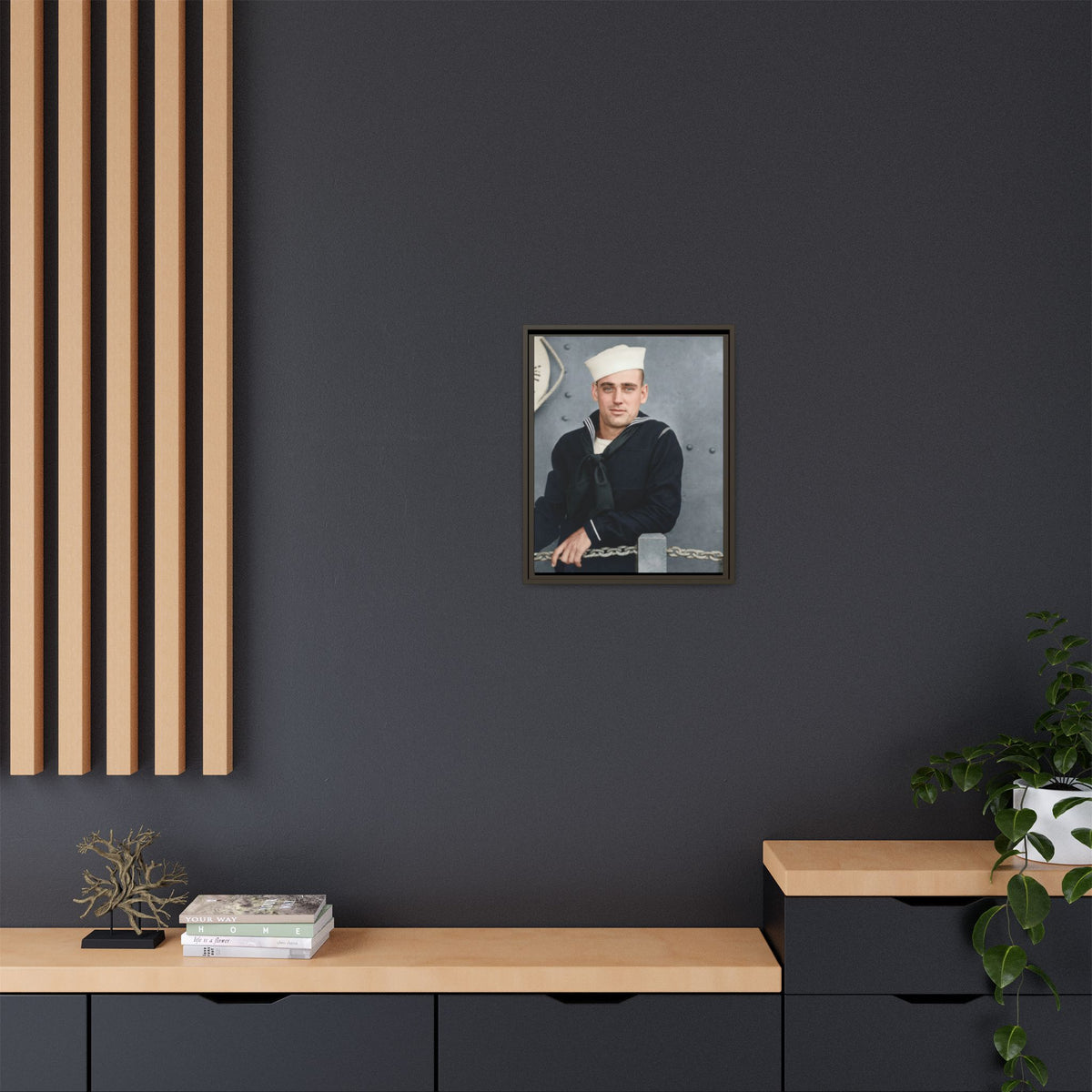 celibataire 023 | Framed Vintage Photo - Matte Canvas