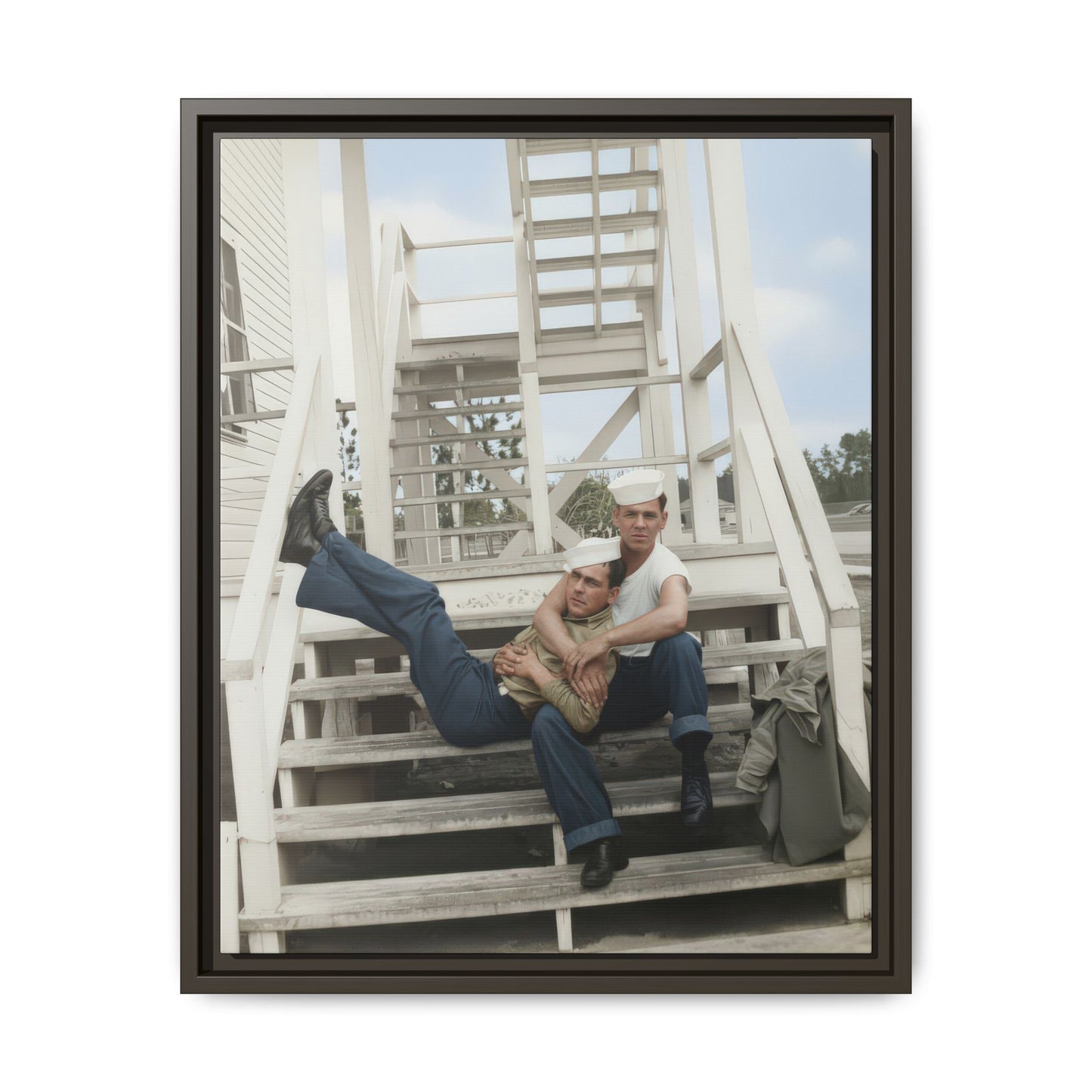 paire 066 | Framed Vintage Photo - Matte Canvas