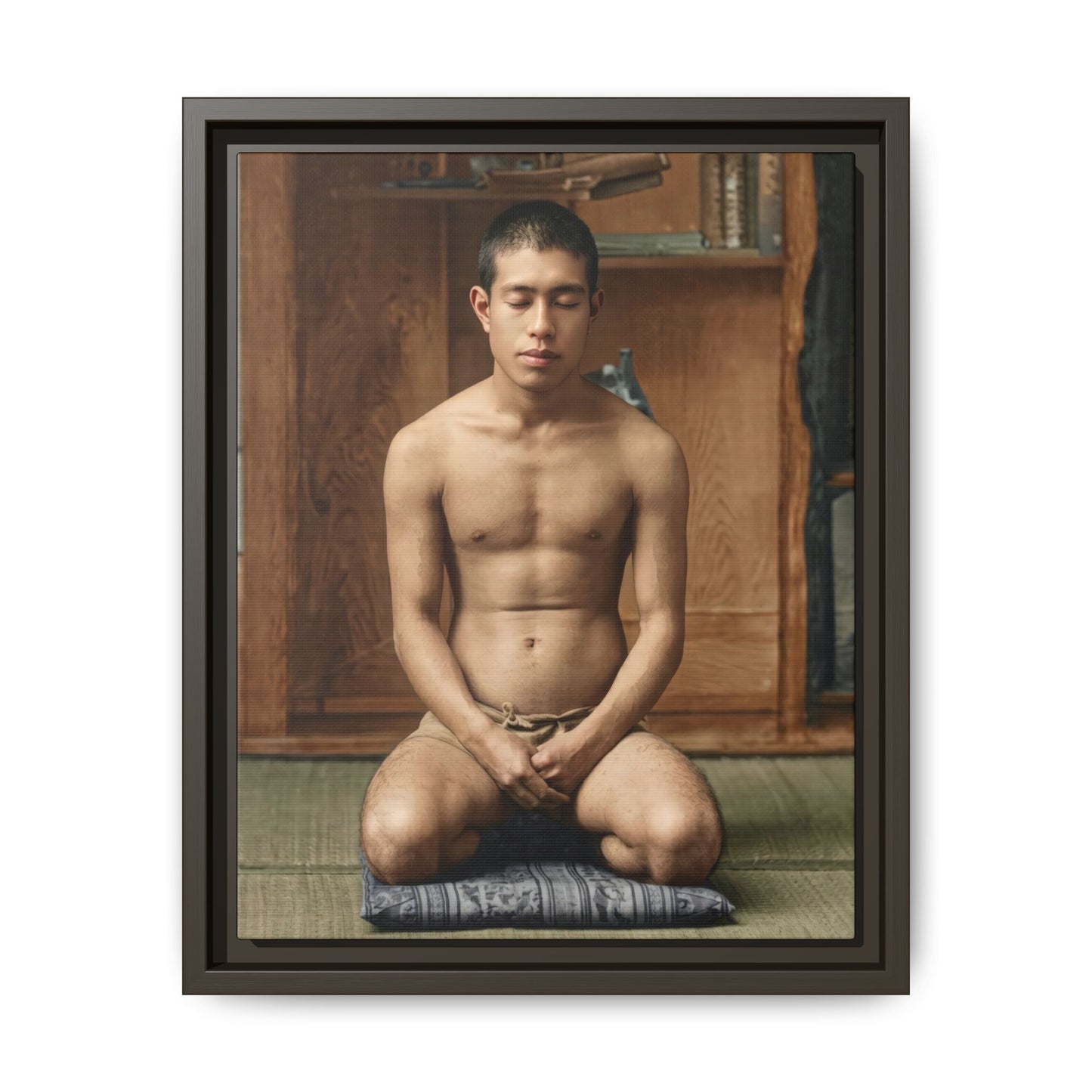 celibataire 025 | Framed Vintage Photo - Matte Canvas