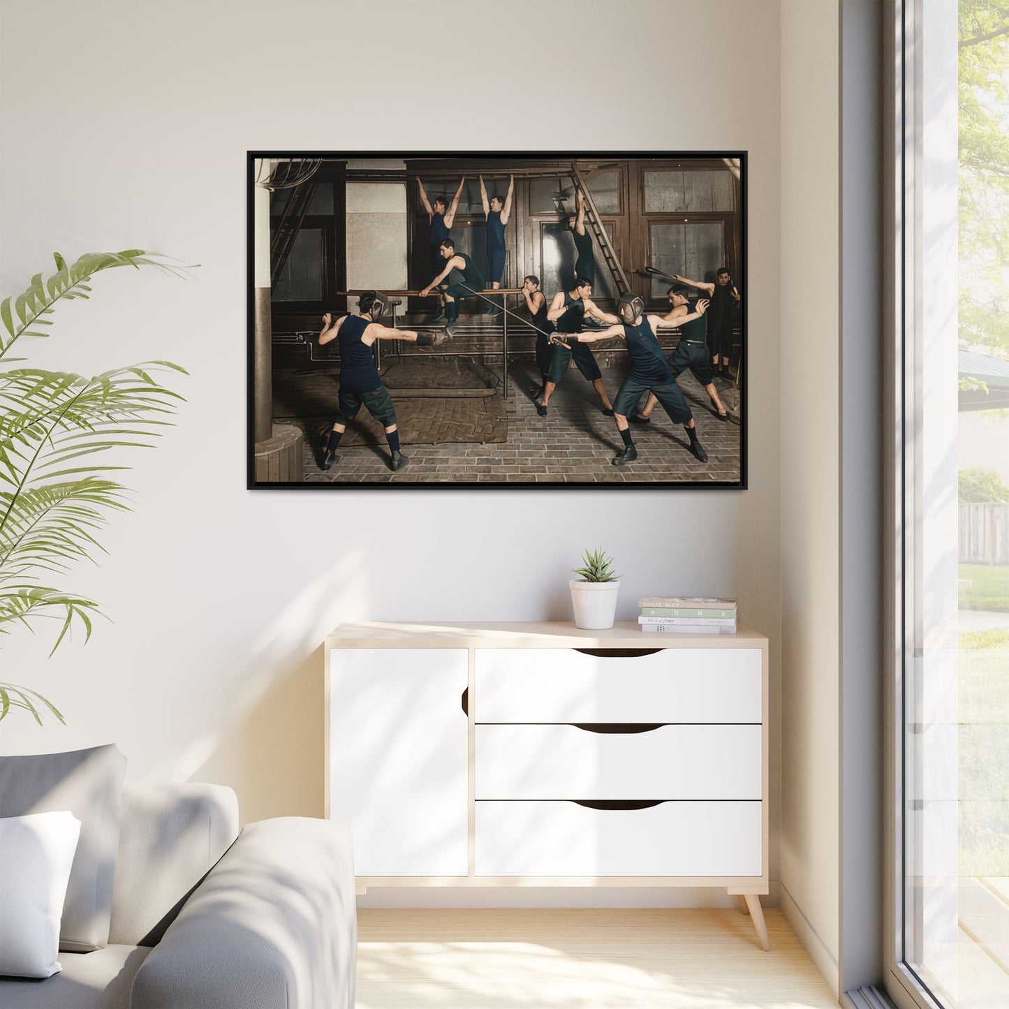 athlétisme 038 | Framed Vintage Photo - Matte Canvas