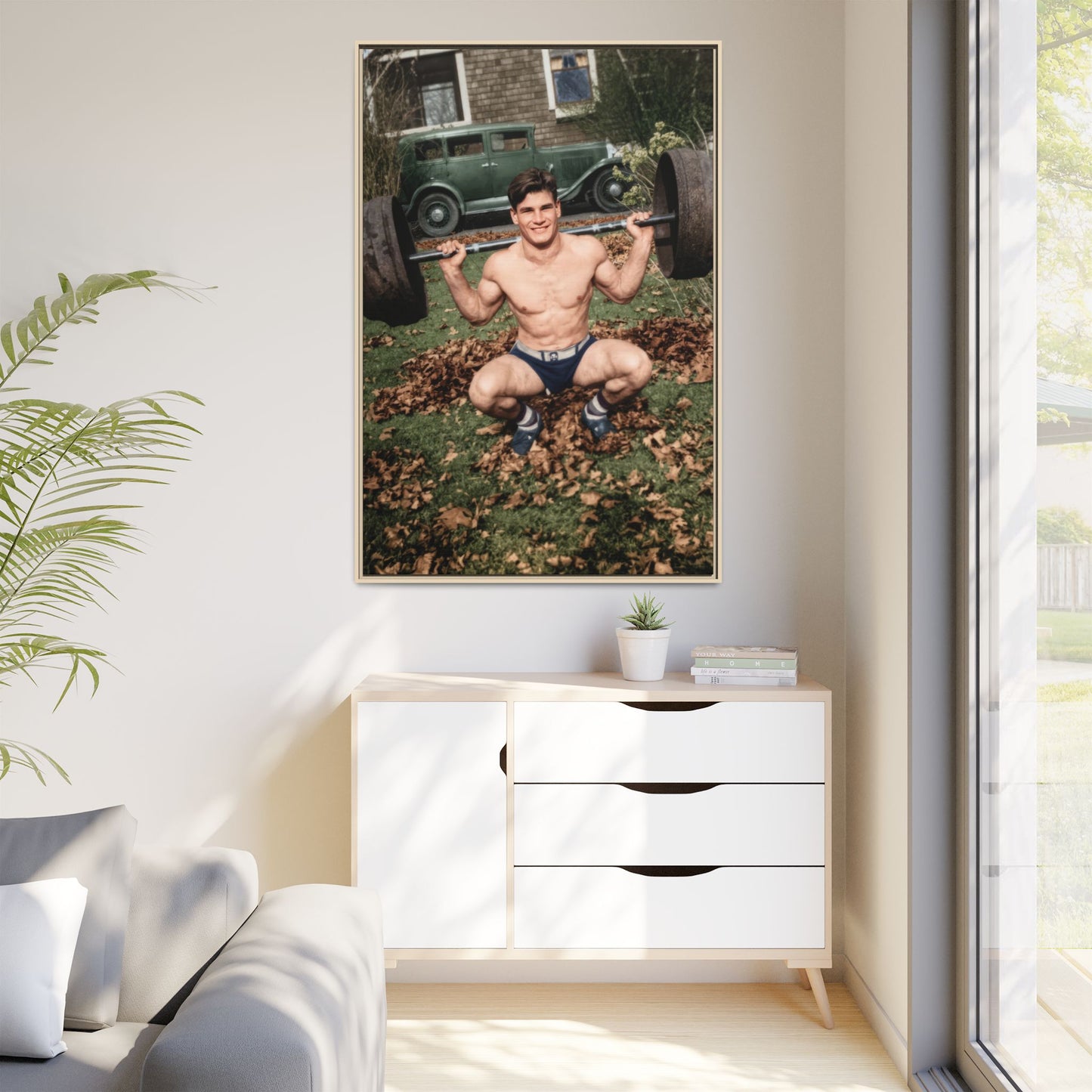 athlétisme 051 | Framed Vintage Photo - Matte Canvas