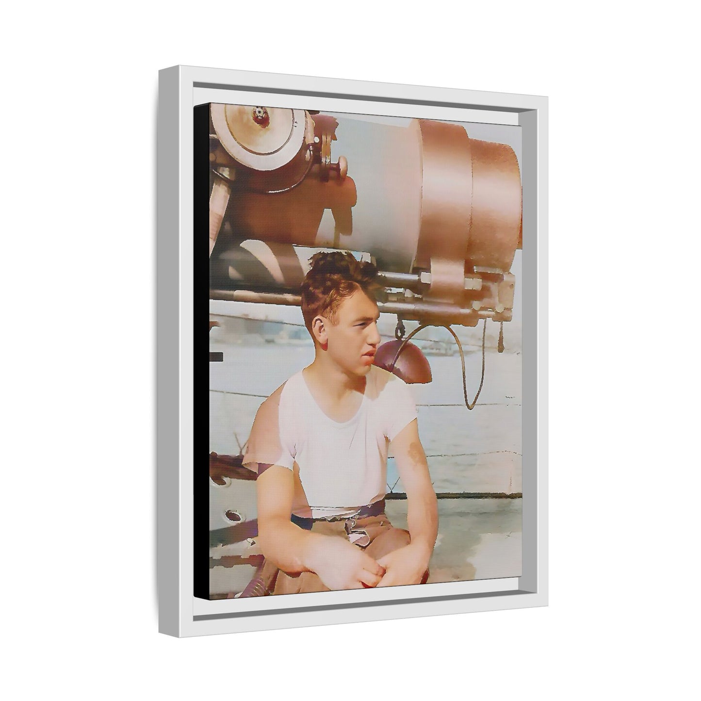 celibataire 026 | Framed Vintage Photo - Matte Canvas