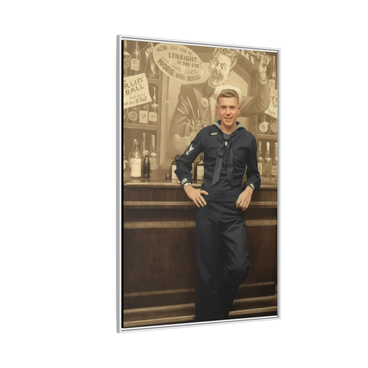 celibataire 006 | Framed Vintage Photo - Matte Canvas