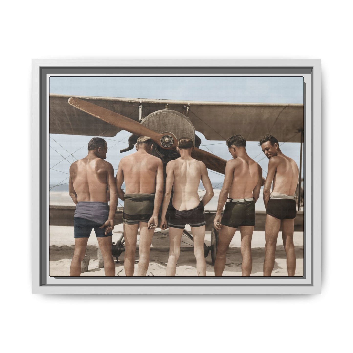 hommes 019 | Framed Vintage Photo - Matte Canvas