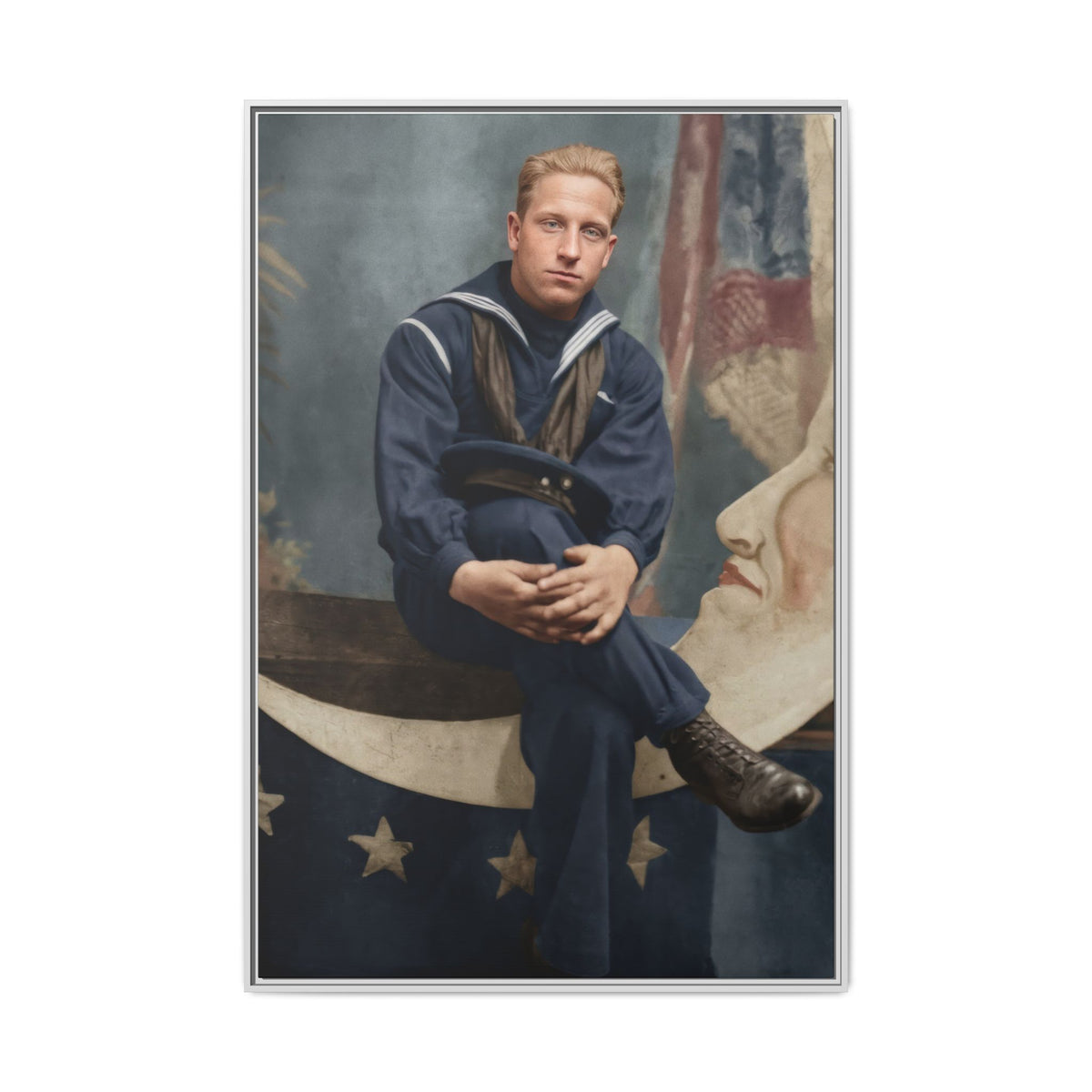 celibataire 016 | Framed Vintage Photo - Matte Canvas