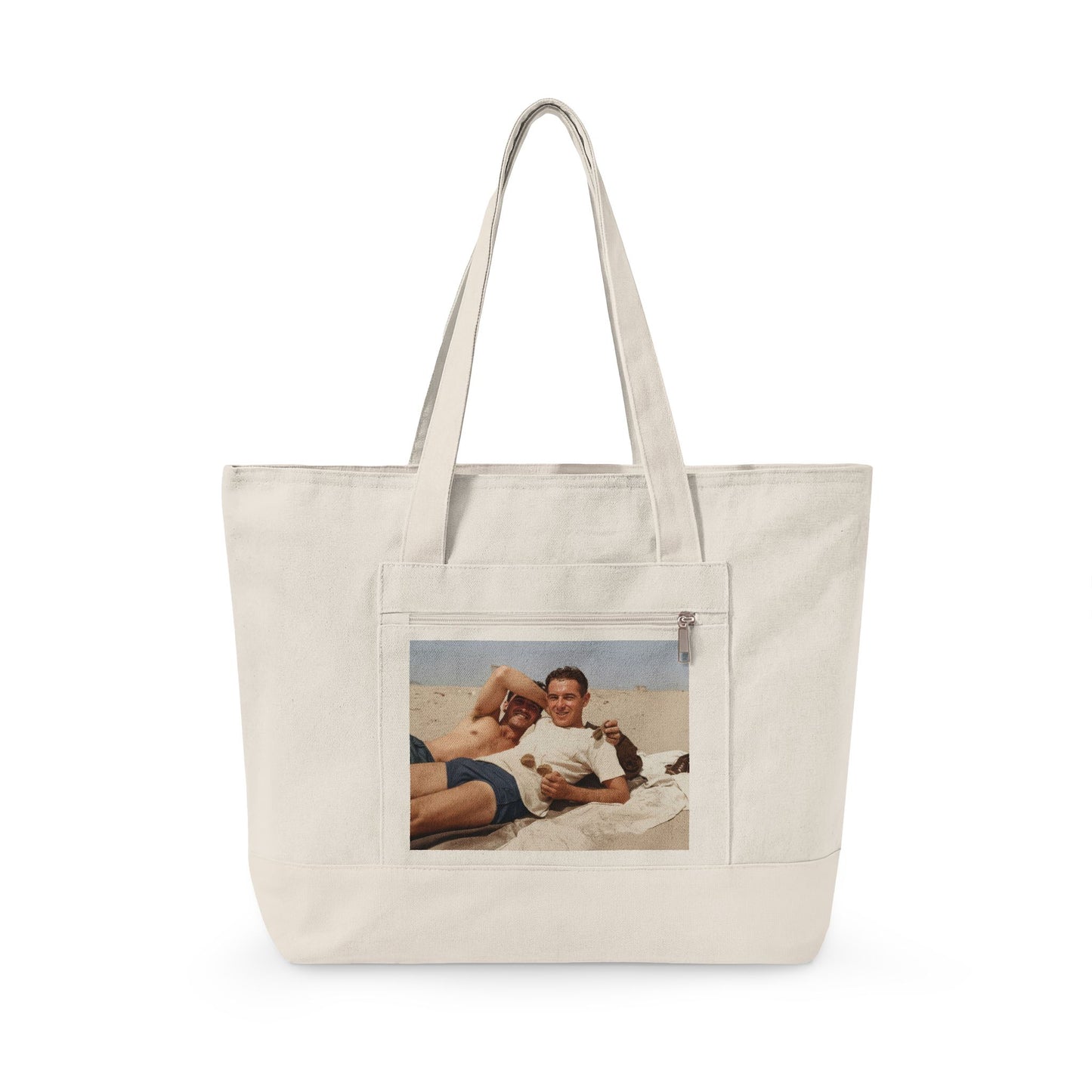 Beach Day Zippered Canvas Tote | nager 020