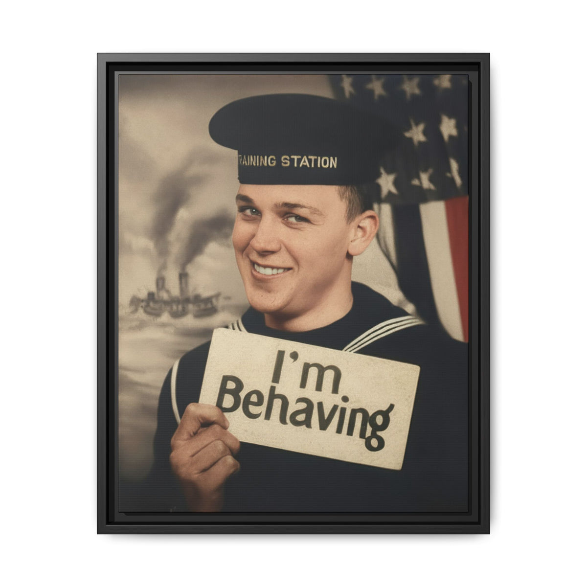 celibataire 002 | Framed Vintage Photo - Matte Canvas