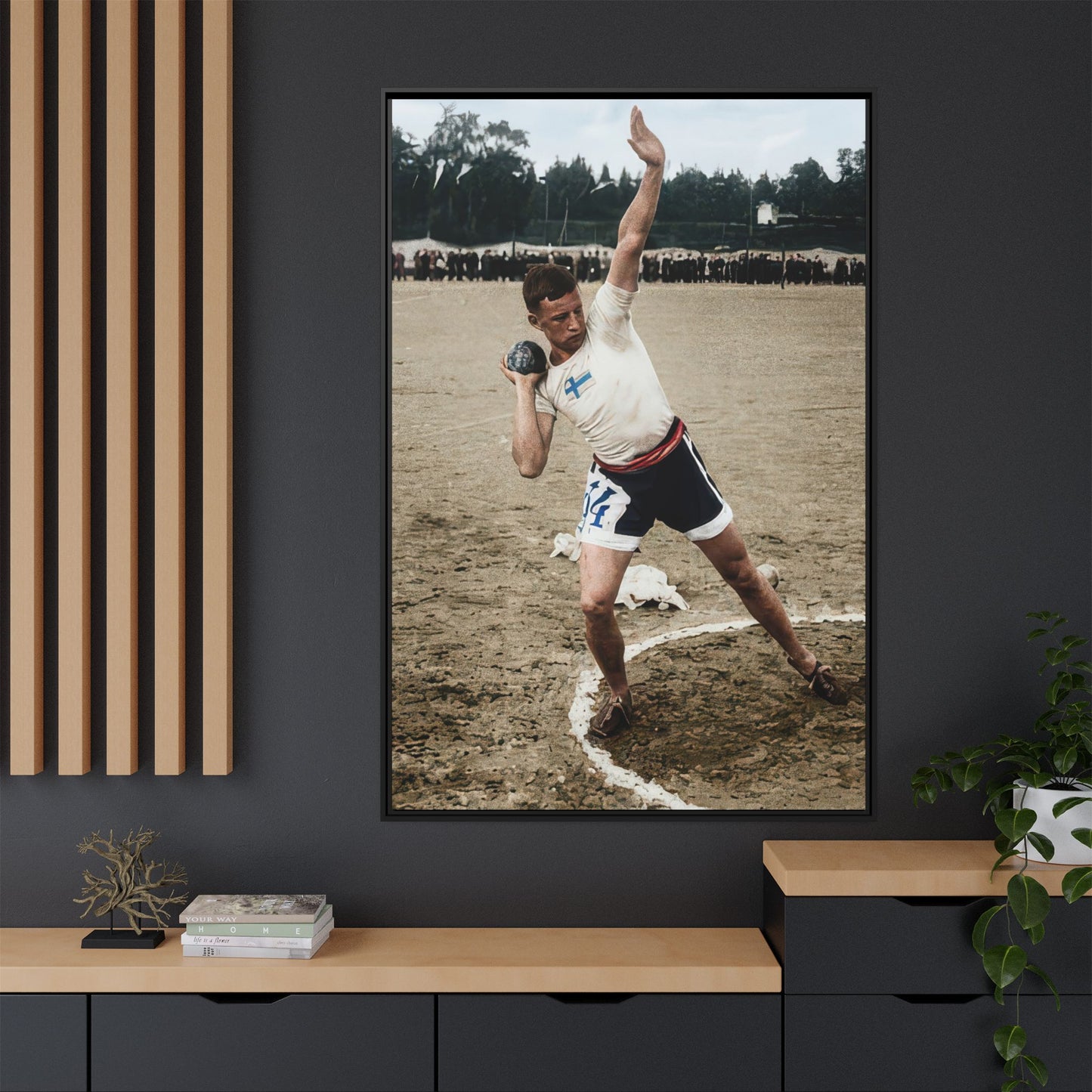 athlétisme 037 | Framed Vintage Photo - Matte Canvas