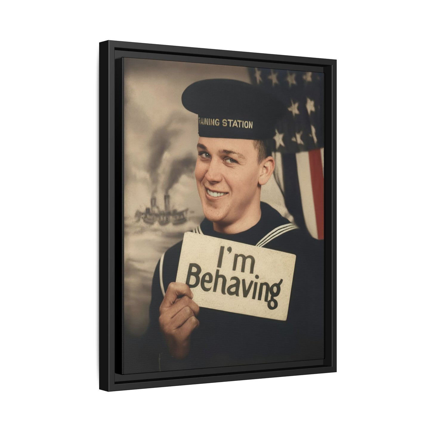 celibataire 002 | Framed Vintage Photo - Matte Canvas