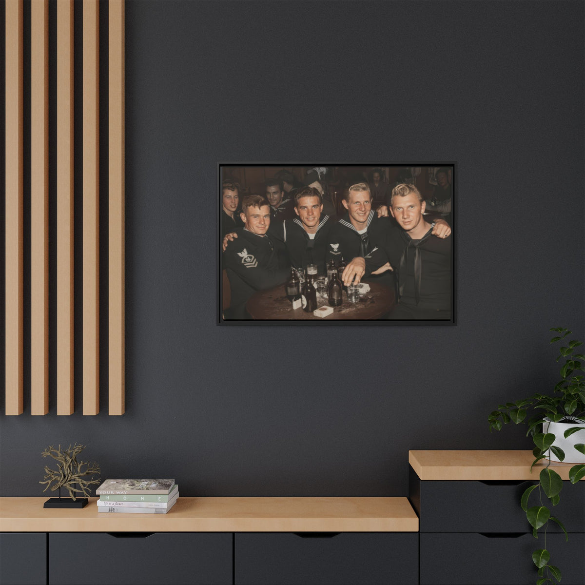 hommes 007 | Framed Vintage Photo - Matte Canvas2