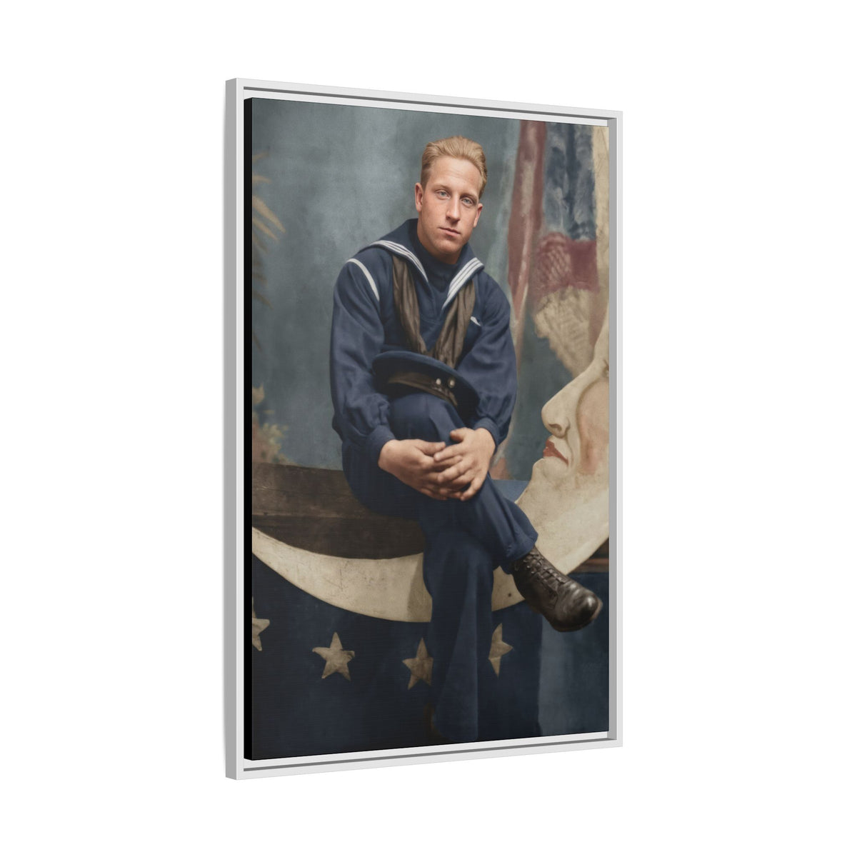 celibataire 016 | Framed Vintage Photo - Matte Canvas