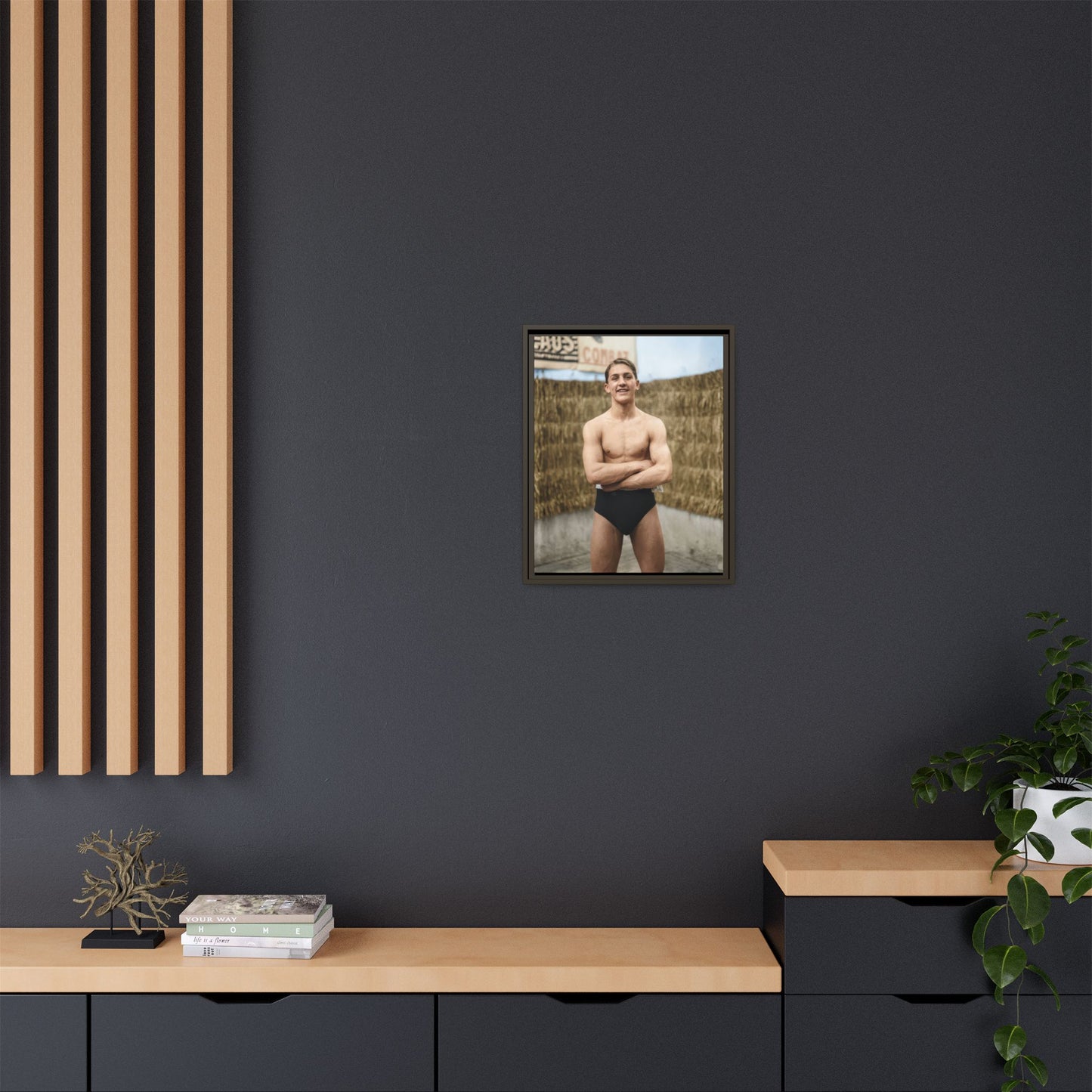 athlétisme 047 | Framed Vintage Photo - Matte Canvas