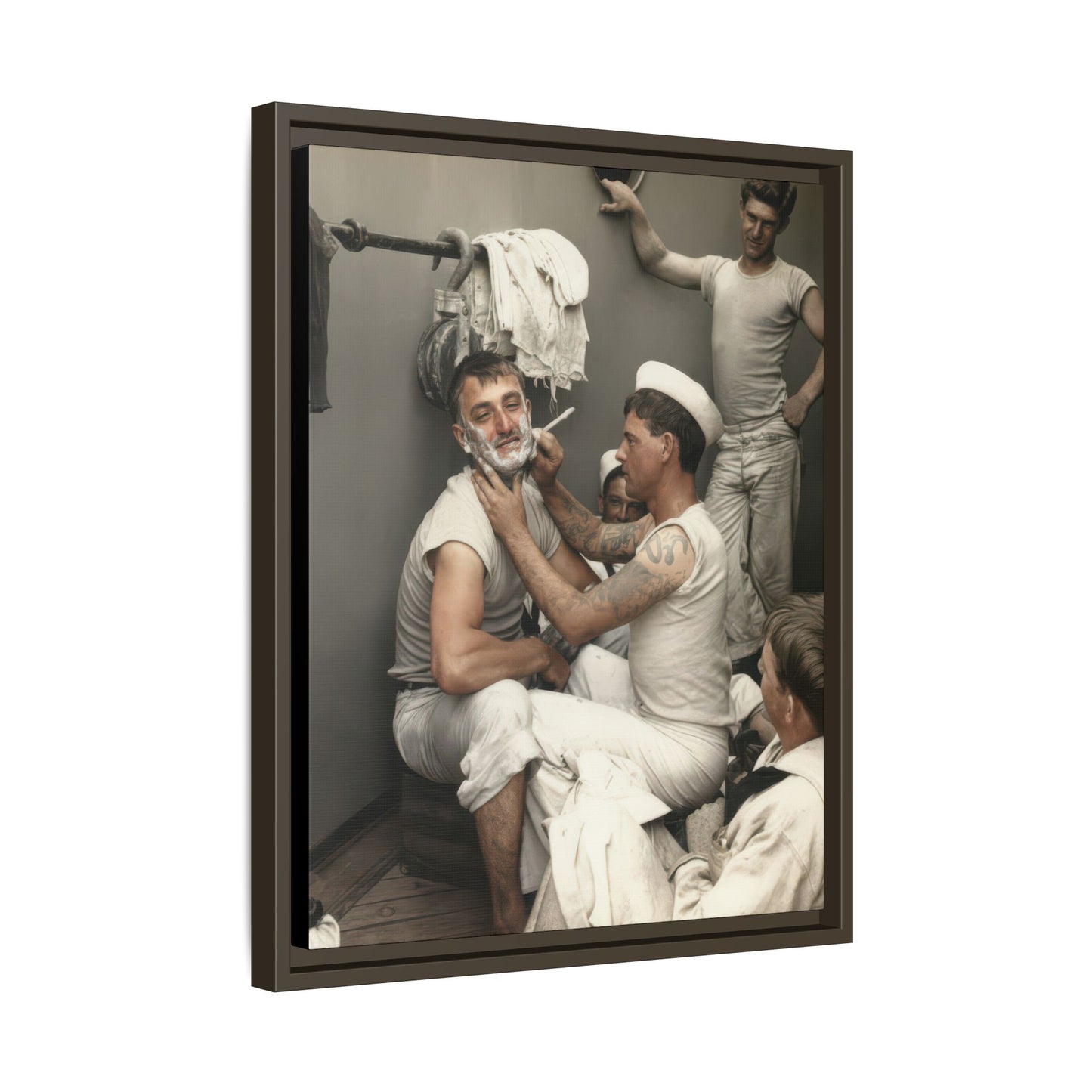 hommes 022 | Framed Vintage Photo - Matte Canvas