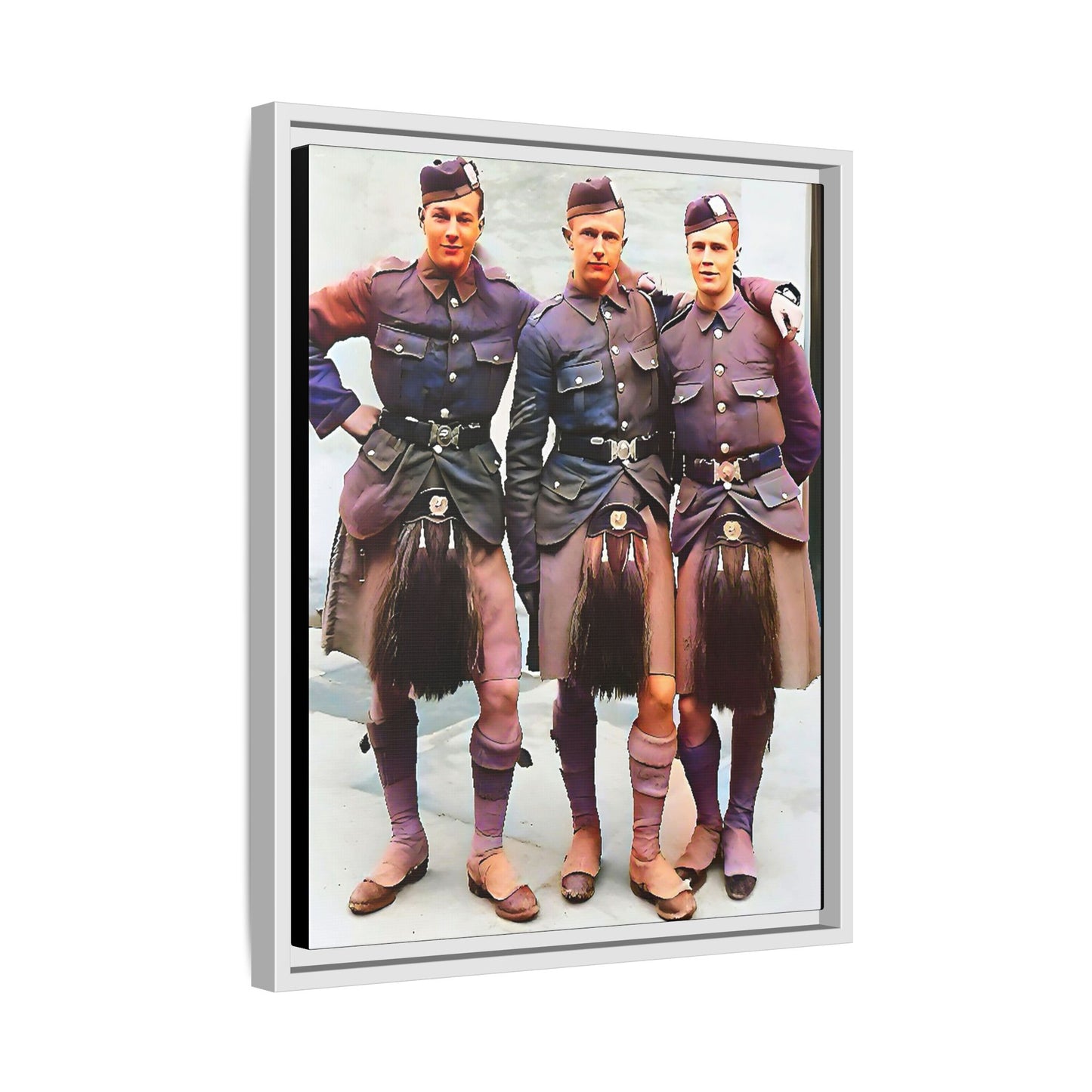 hommes 014 | Framed Vintage Photo - Matte Canvas