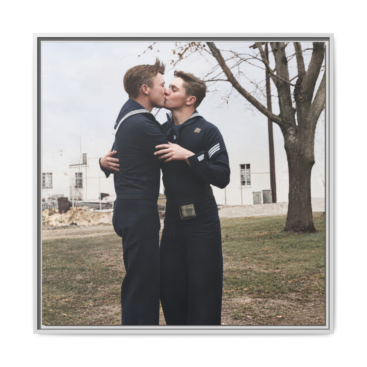 paire 034 | Framed Vintage Photo - Matte Canvas