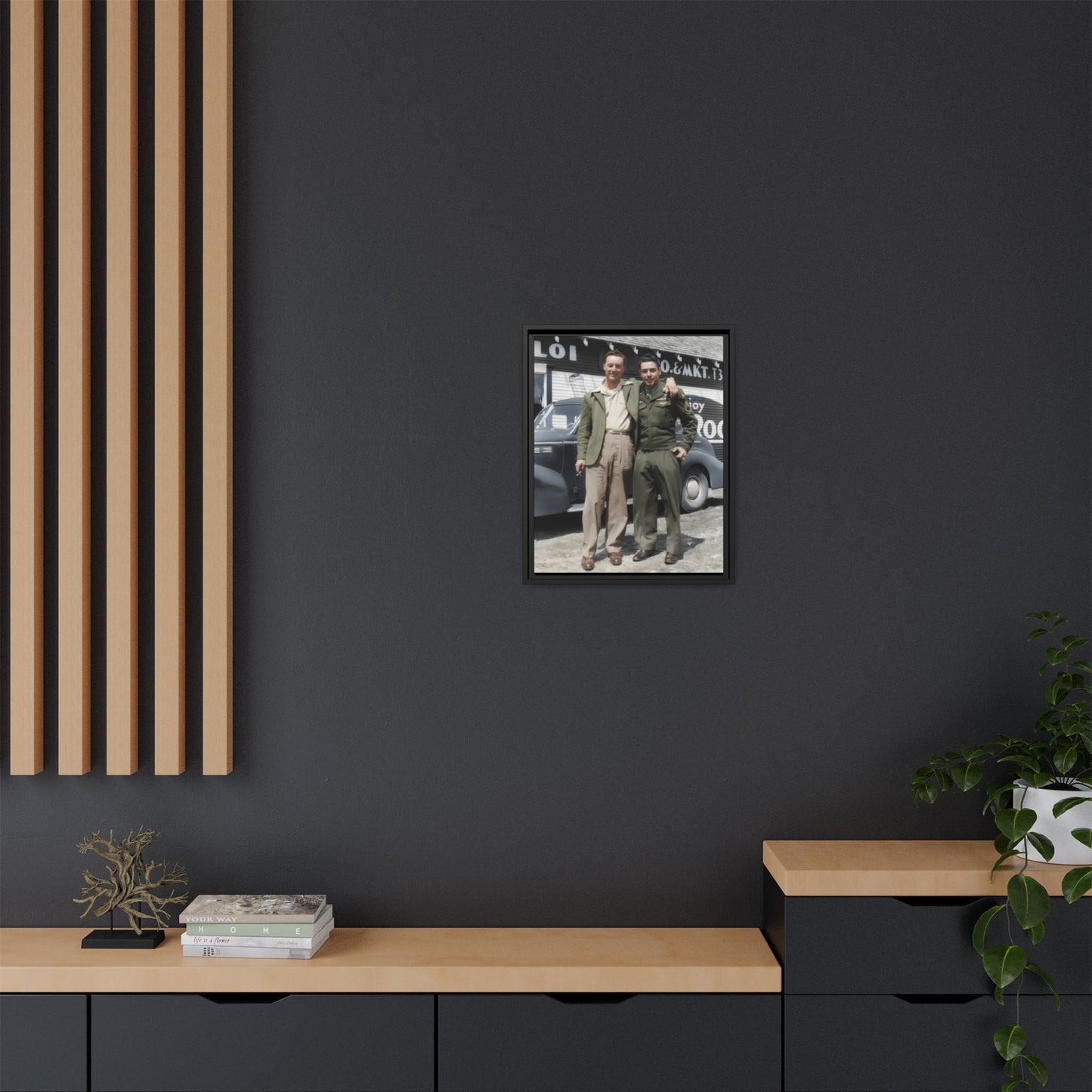 paire 058 | Framed Vintage Photo - Matte Canvas