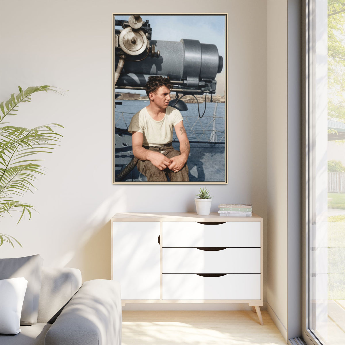 celibataire 026 | Framed Vintage Photo - Matte Canvas