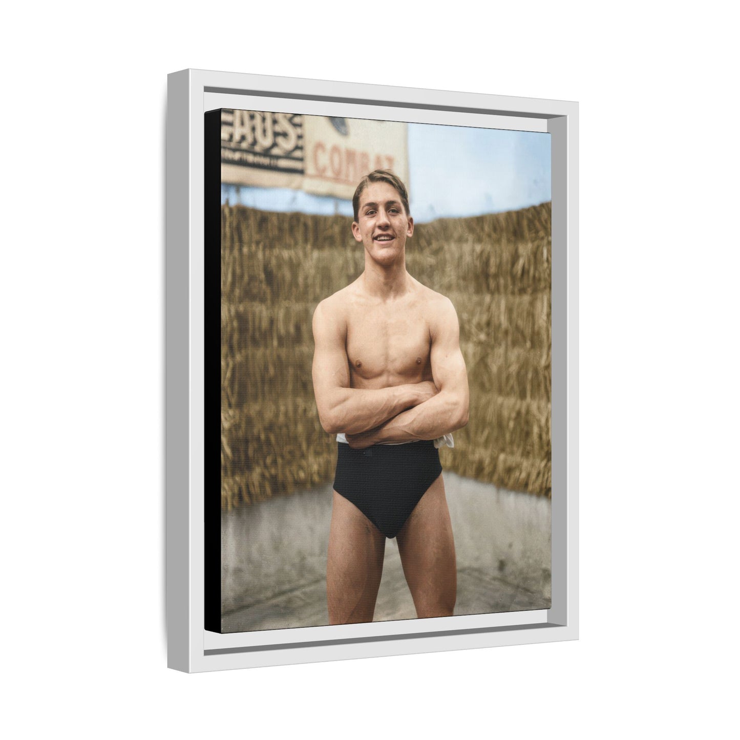 athlétisme 047 | Framed Vintage Photo - Matte Canvas