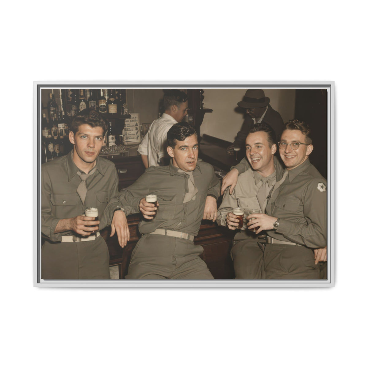 hommes 030 | Framed Vintage Photo - Matte Canvas
