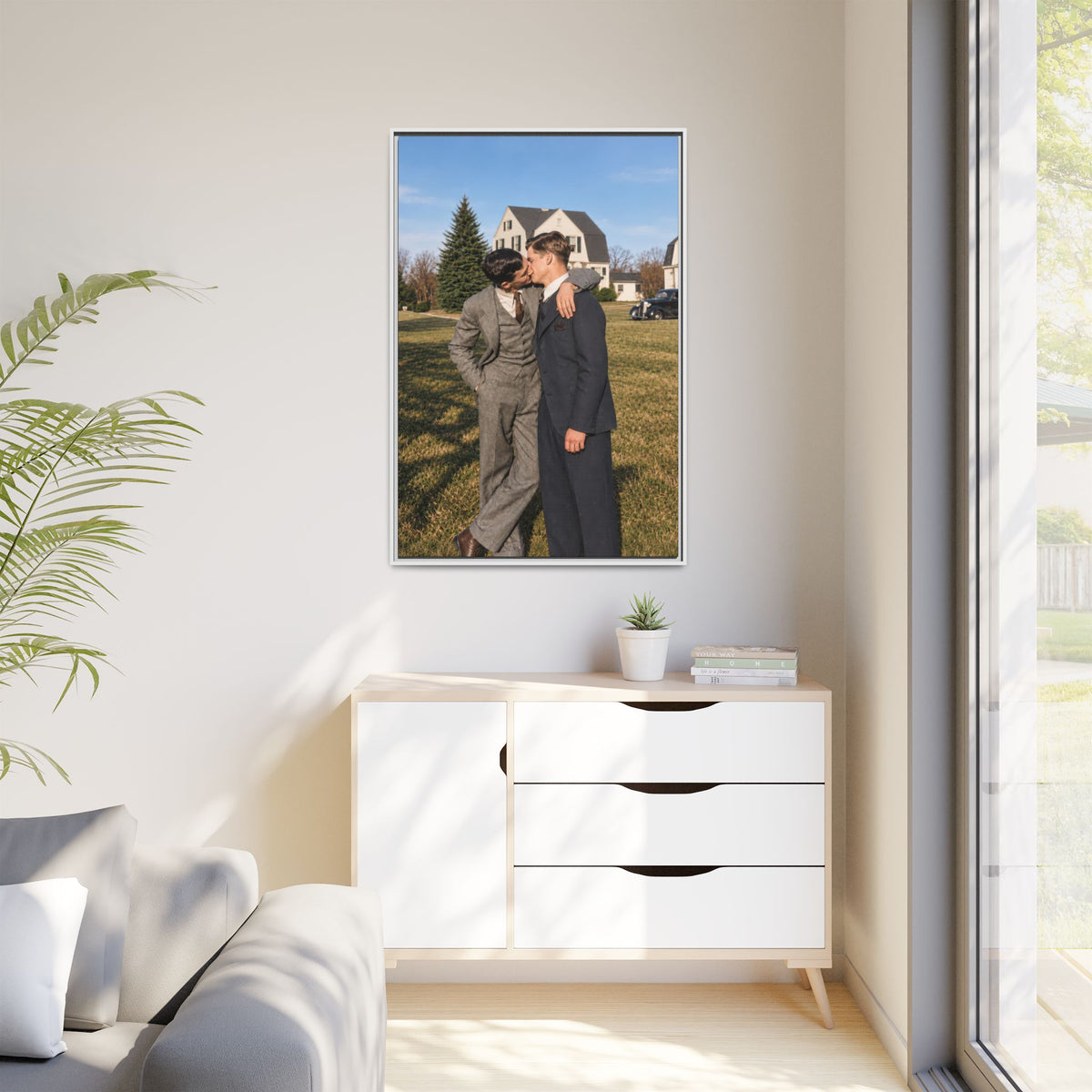 paire 005 | Framed Vintage Photo - Matte Canvas