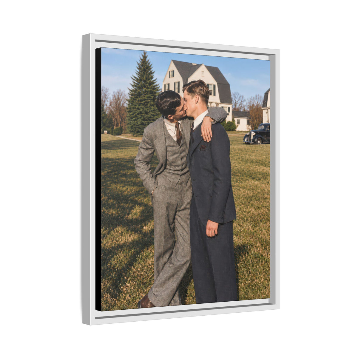 paire 005 | Framed Vintage Photo - Matte Canvas