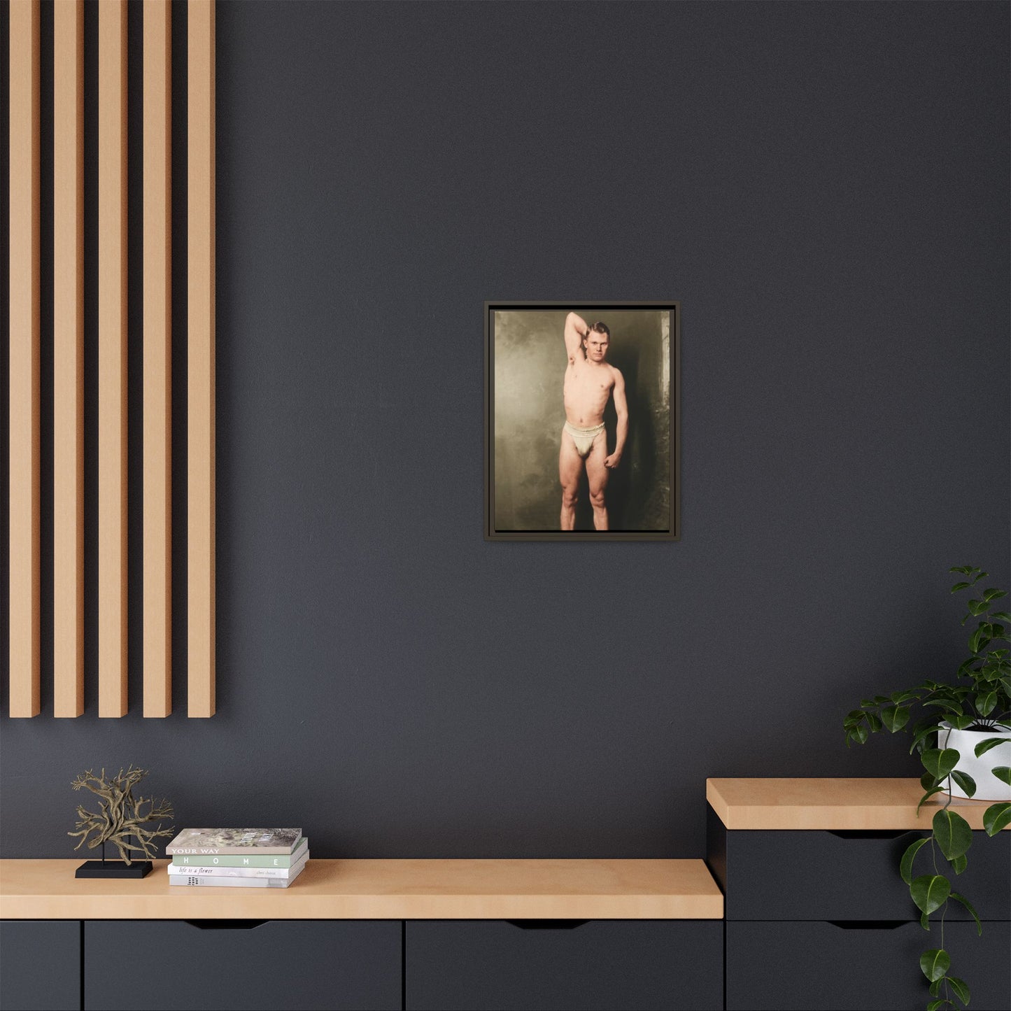 athlétisme 025 | Framed Vintage Photo - Matte Canvas