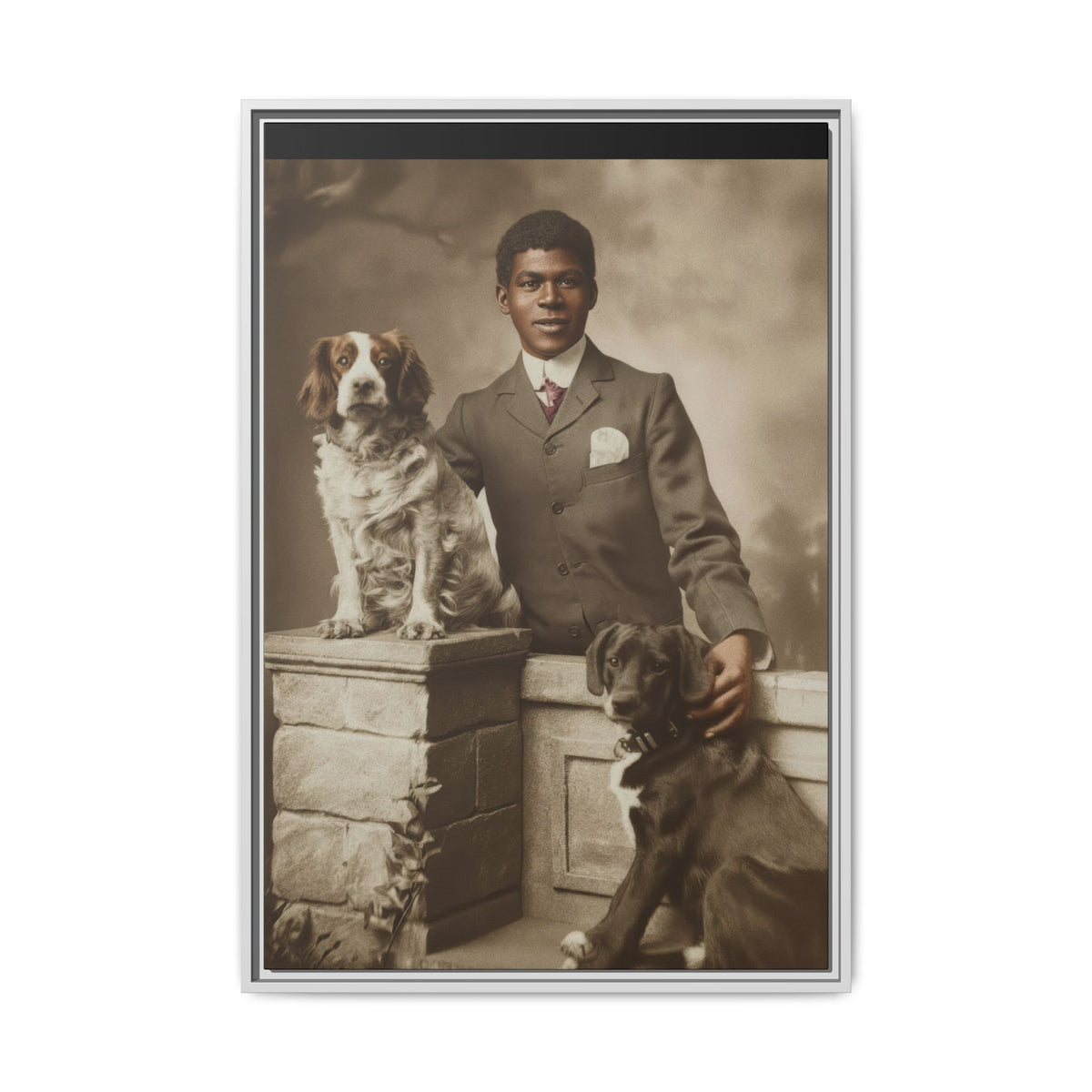 celibataire 009 | Framed Vintage Photo - Matte Canvas