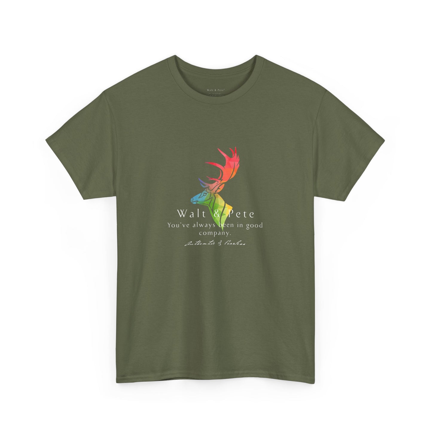 Pride Stag - You've always been in good company - Authentic & Fearless | Pride T-Shirt Walt & Pete