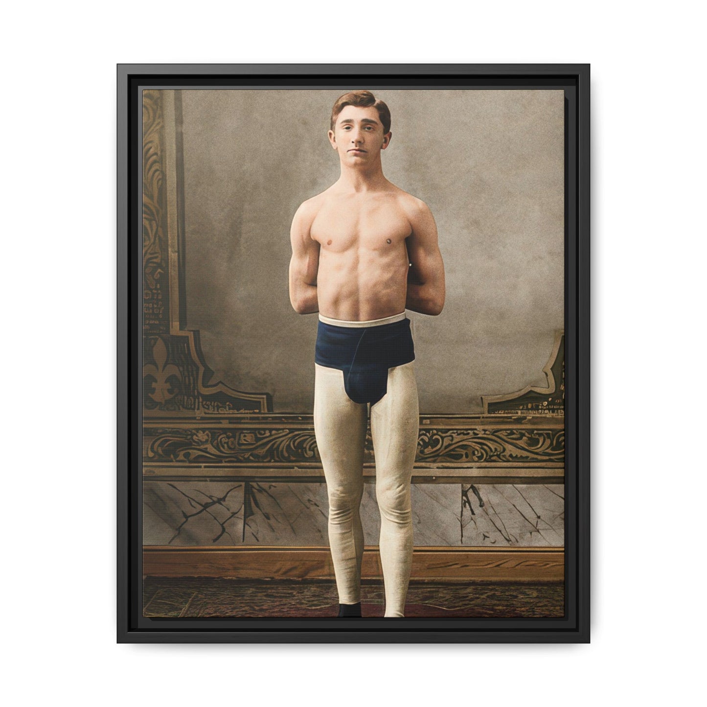 athlétisme 028 | Framed Vintage Photo - Matte Canvas