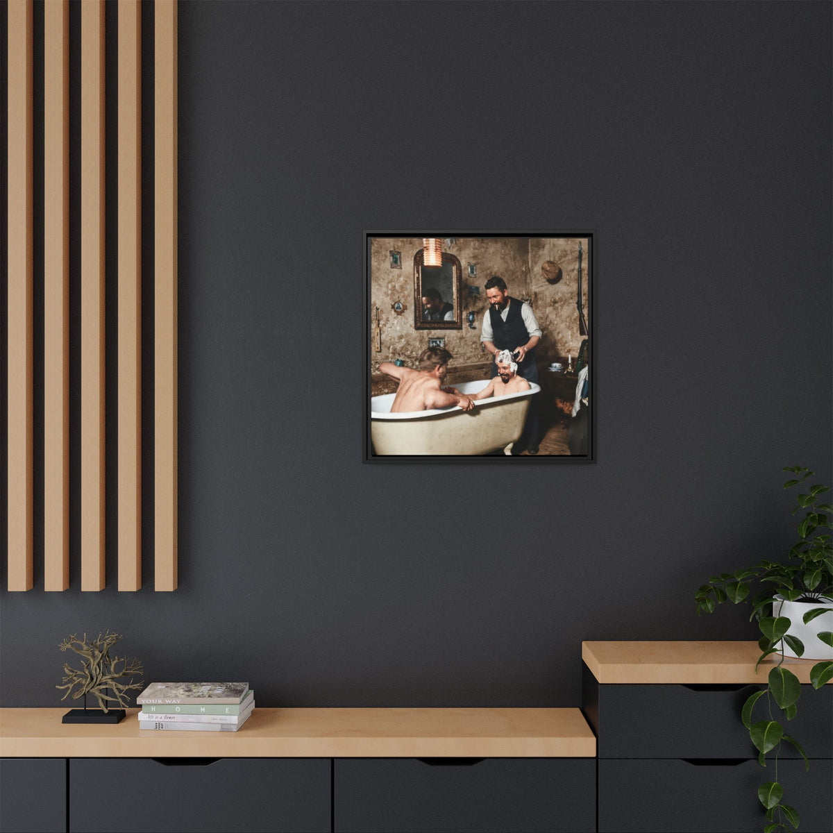 hommes 031 | Framed Vintage Photo - Matte Canvas2