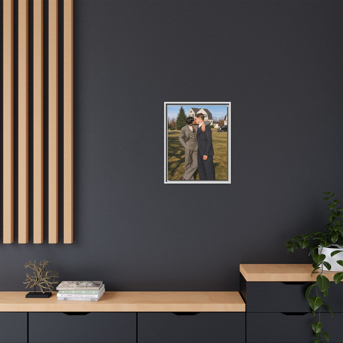 paire 005 | Framed Vintage Photo - Matte Canvas