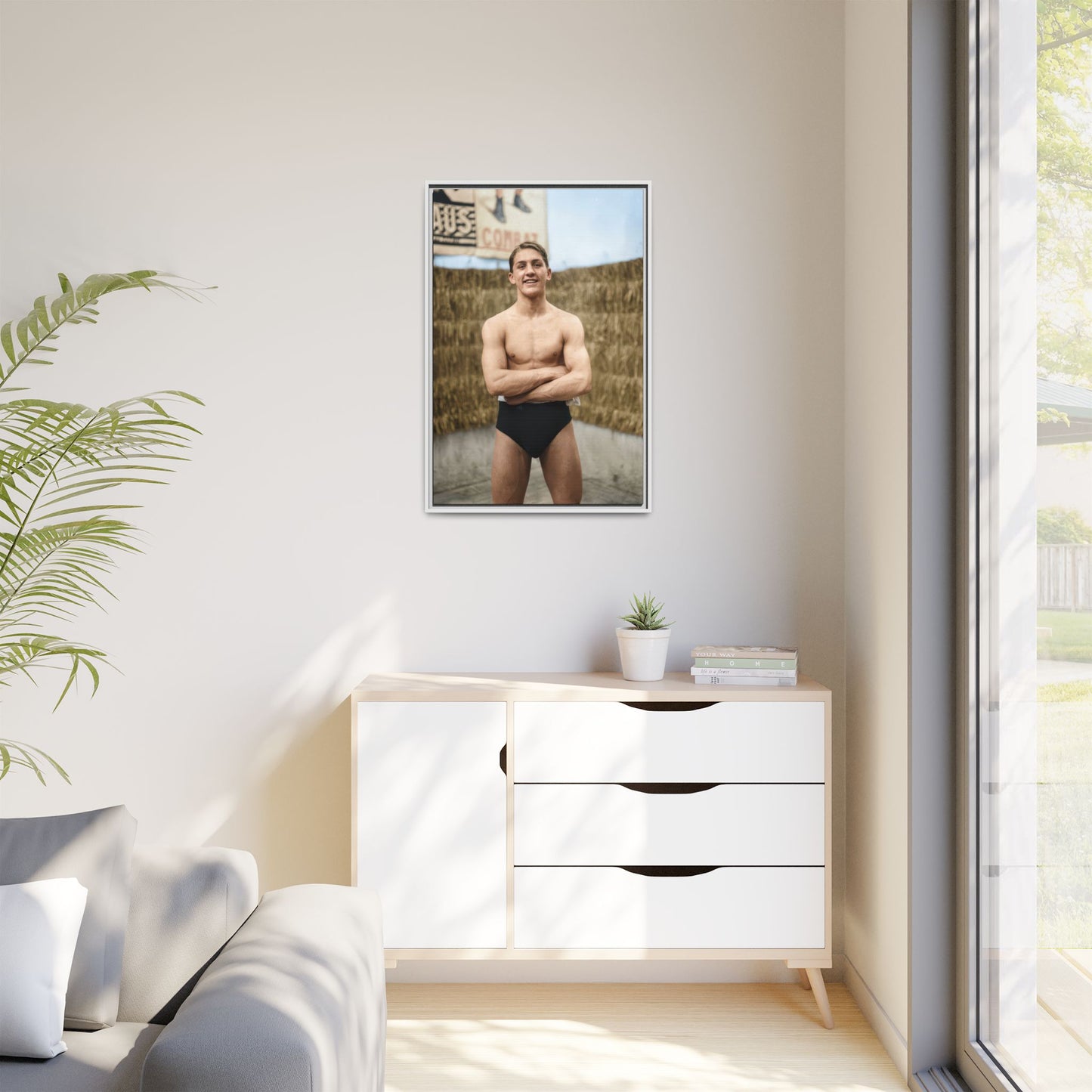 athlétisme 047 | Framed Vintage Photo - Matte Canvas