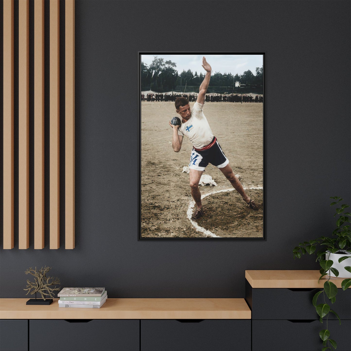 athlétisme 037 | Framed Vintage Photo - Matte Canvas